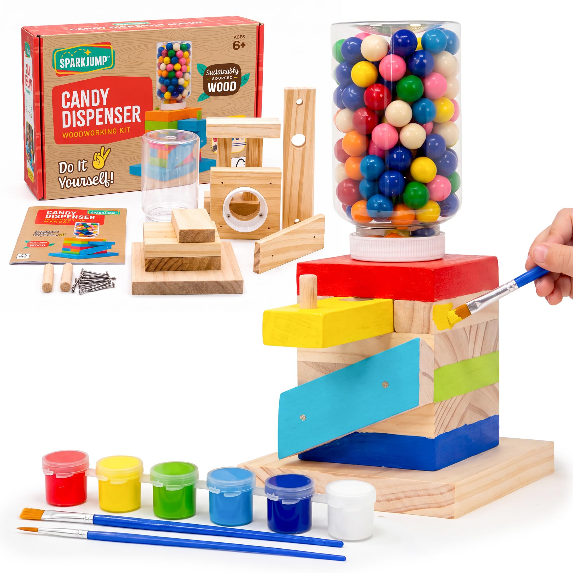 Amazon.com: SparkJump Candy Dispenser Woodworking Kit – Complete