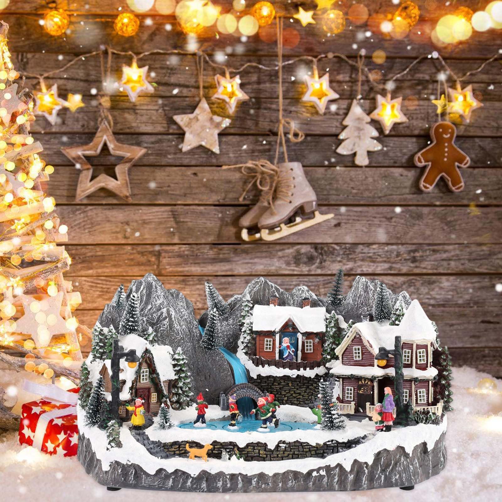 Centrotavola in resina illuminata con componenti staccabili e opzioni di alimentazione per feste sicure per bambini decorazioni natalizie musica LED forniture per feste