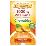 Emergen-C Chewable Vitamin C 1000mg, With B Vitamins And Antioxidants Tablet (40 Count, Orange Blast Flavor), Dietary Supplement