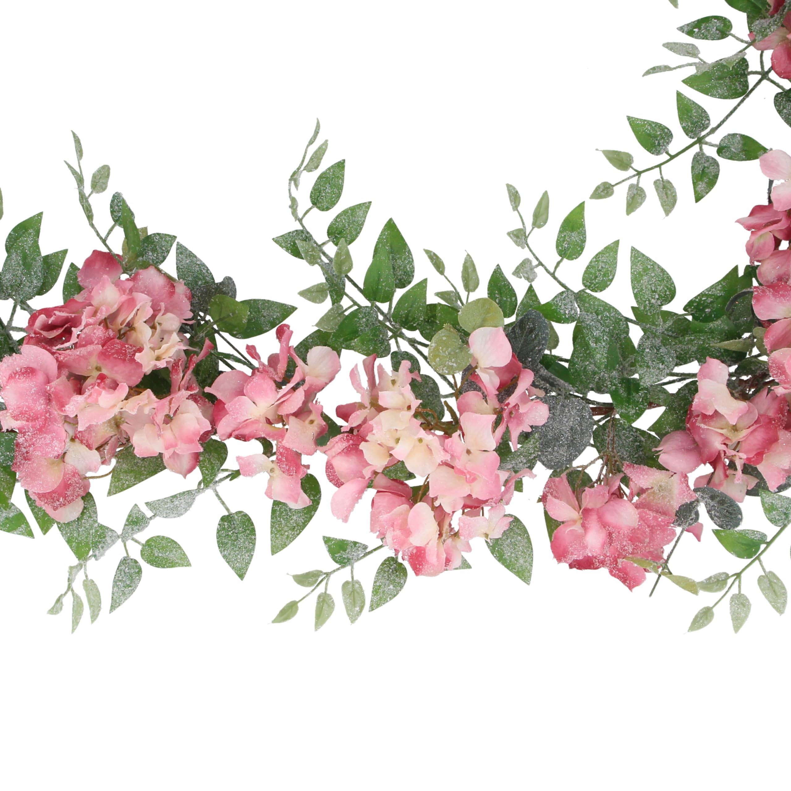 Guirnalda de hortensias rosas artificiales de 180cm para decoración 1