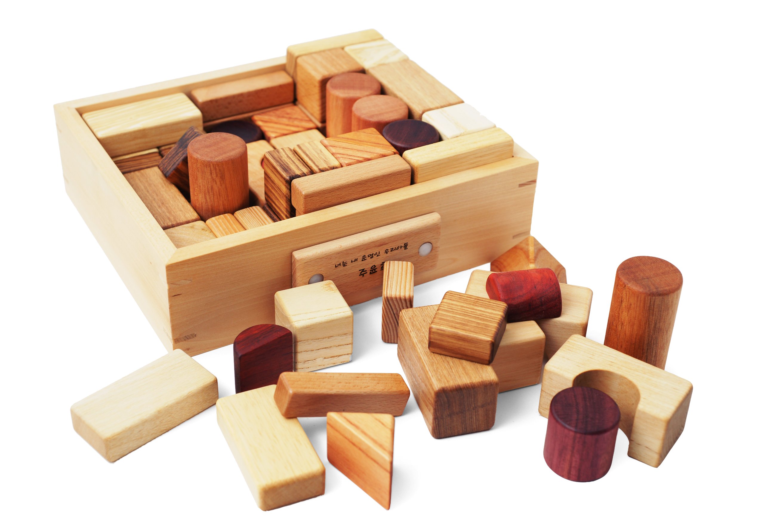 All Natural Wooden Blocks, 66-Piece