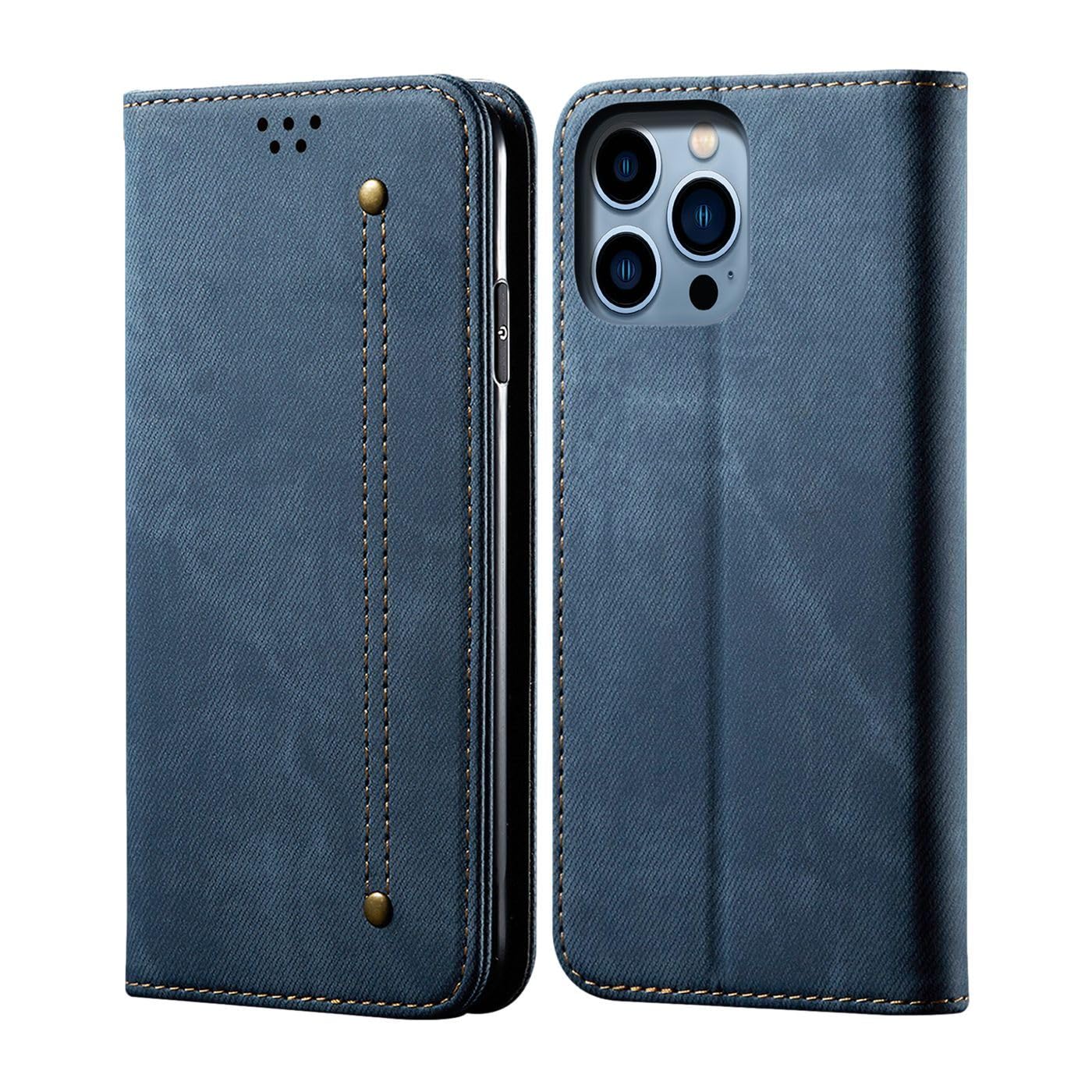 Cubix® Denim Flip Cover for Apple iPhone 16 Pro Max Case Luxury Slim Wallet Folio Case Magnetic Closure Cover (Blue) (B0DFX2ZP8W) Amazon Price History, Amazon Price Tracker