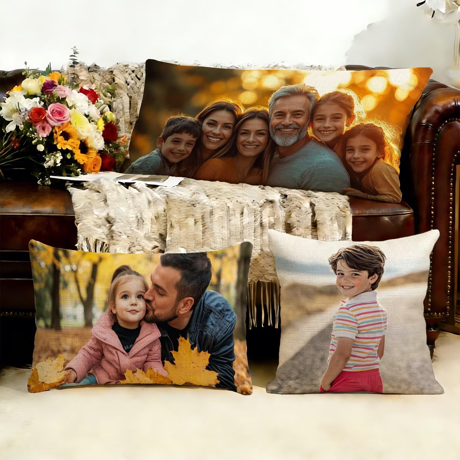 Cojin Personalizado Foto a Doble Cara 60x180cm - Cojines Exterior,Funda de Almohada Impermeable - Regalo Original para San Valentín y Aniversario Parejas para Cama Sofa Terraza Salon Jardin J1-163