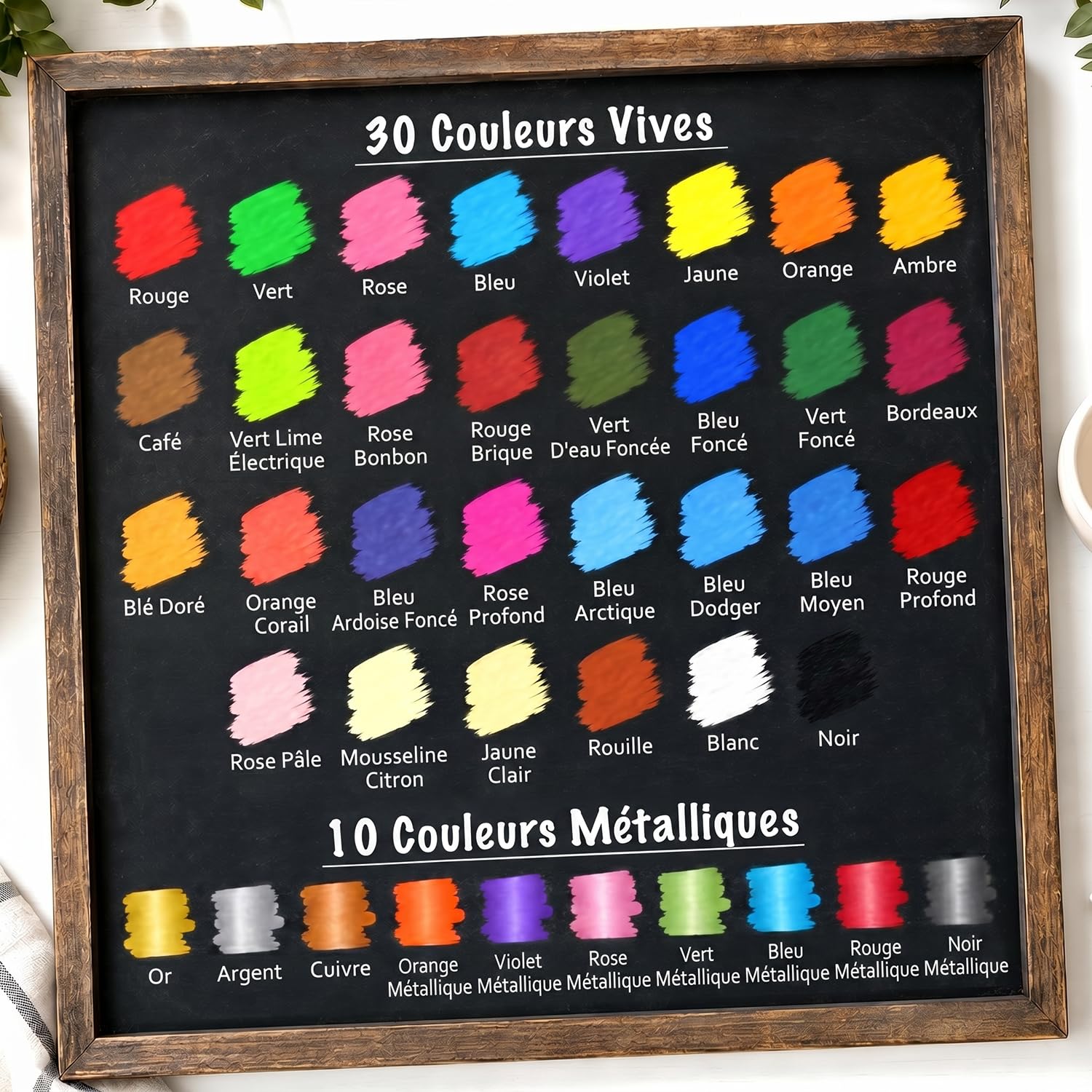 Chalkola 40 Marqueur Craie Effaçable Tableau Noir 6mm - Chalk Marker