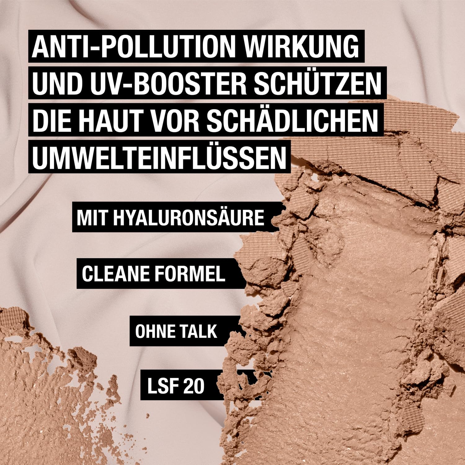 Manhattan Lasting Perfection Compact Make-Up puder o dużej sile krycia dla naturalnego, matowego wykończenia, kolor 004 Rose Ivory, 7 g