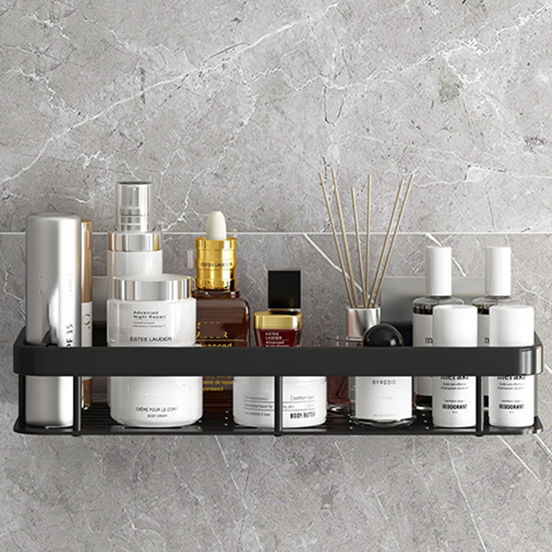 SRURLLUG Premium Shower Caddy No Drilling Wall Mounted Shower Shelves Large Capacity Bathroom Shower Organizers Rustproof Home Deco