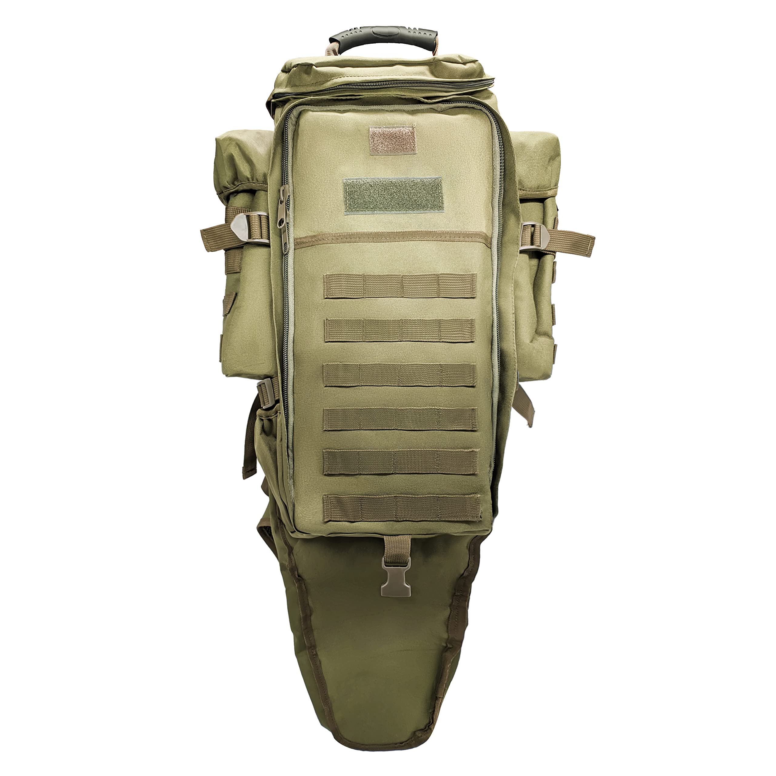 Silfrae Tactical Rifle Backpack Long Rifle Bag Molle Military Backpack for Trekking Hunting Camping (Sand)