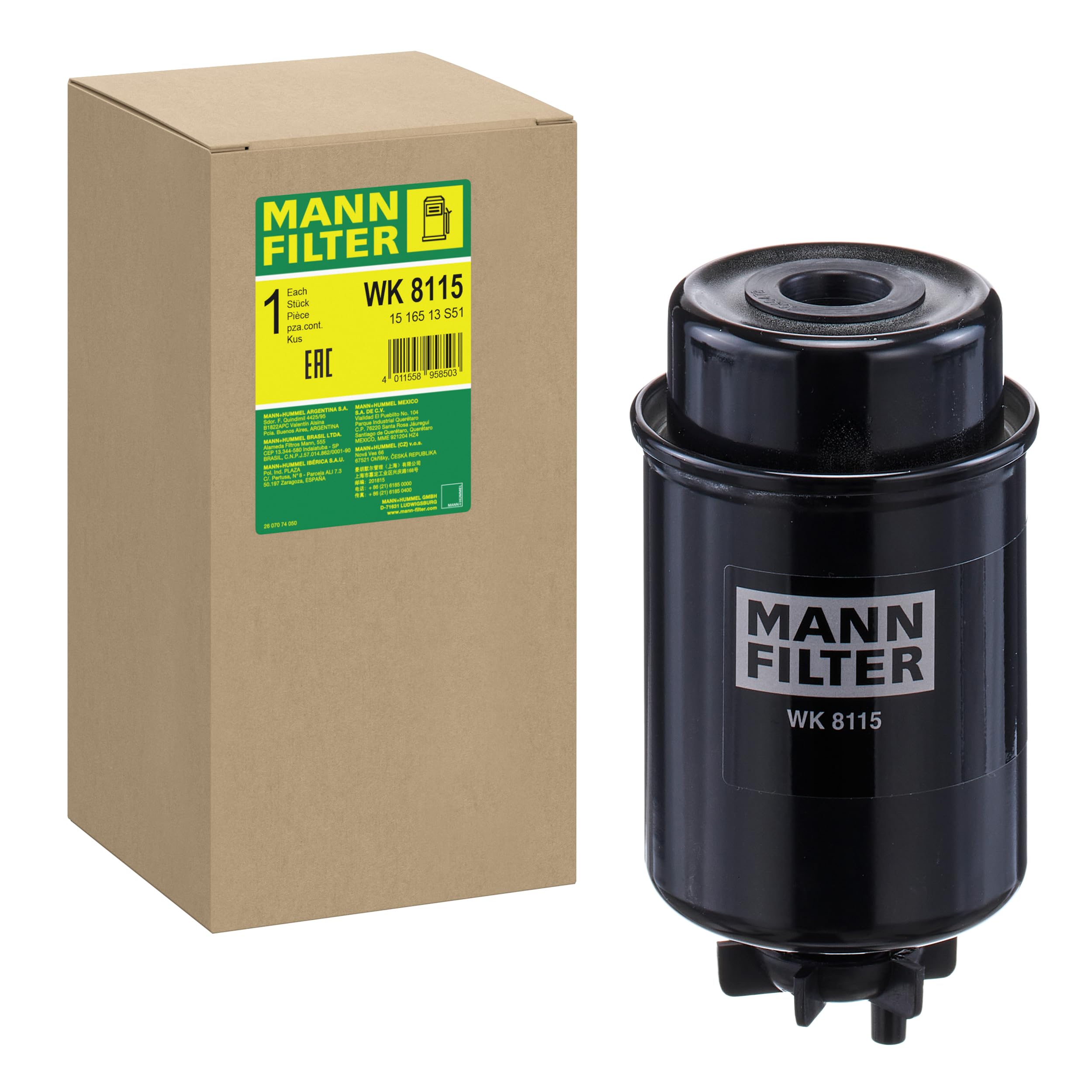 MANN-FILTER WK 8115 Fuel Filter - for Off-Highway Applications