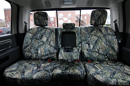 Durafit Seat Covers Hecho para adaptarse a 2011-2019 y 2020-2022 Classic Dodge Ram 1500-3500 Crew Cab Asiento trasero 40/60 dividido con