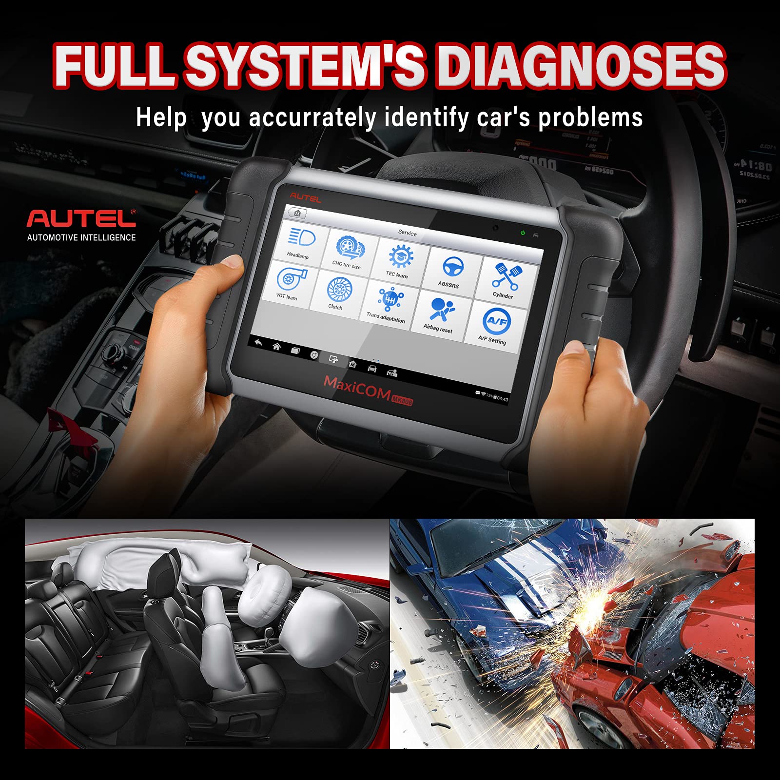 Scanner MK808, Autel 2022 Newest OBD2 Car Diagnostic Scanner