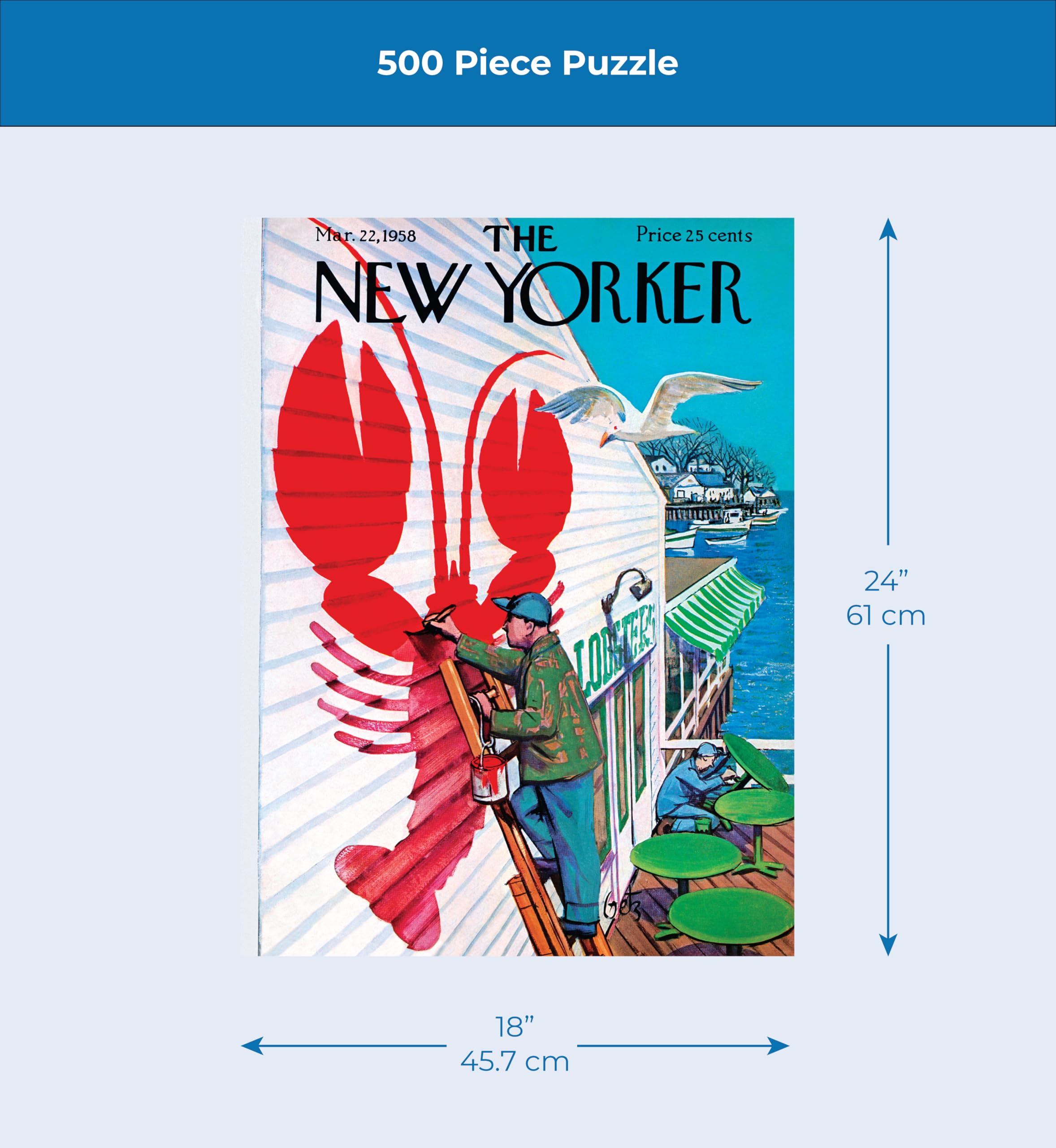 Amazon.com: New York Puzzle Company - New Yorker Seaside Cafe