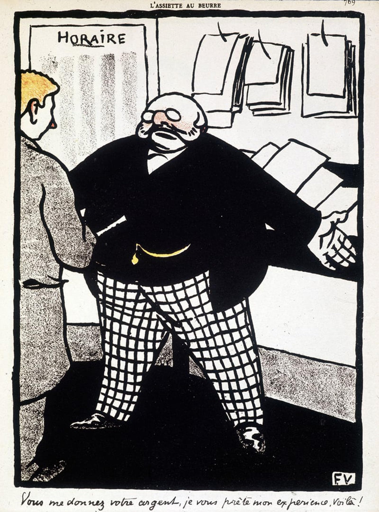Posteriik No Frame Famous Modern Artwork Art Mural Money And Banking By Felix Edouard Vallotton Oil Paintings Pictures For Home Decor 60X90cm