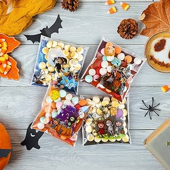 ラッピング クッキー お菓子入れ OPP袋 200枚入り 透明 Amazon | Kesote ハロウィン 袋 200枚入 テープ付きOPP袋 お菓子