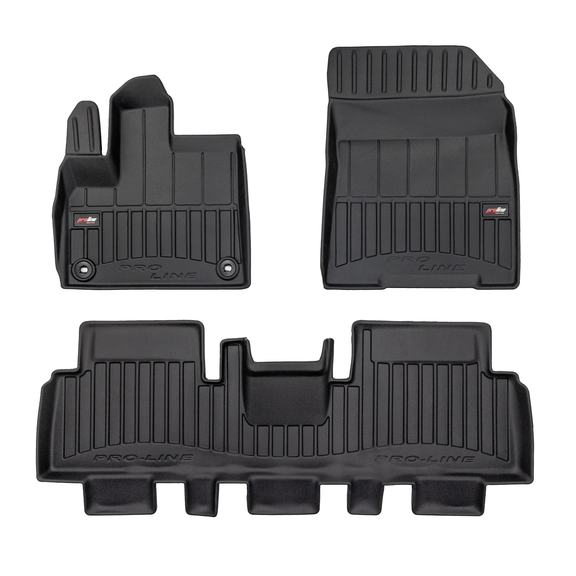 IMJ-Global Alfombrillas de Coche de Goma ProLine 3D a Medida compatibles con Peugeot e-Rifter a Partir de 2021, Juego Completo de Alfombrillas de Coche para Mejorar el Look y la deportividad