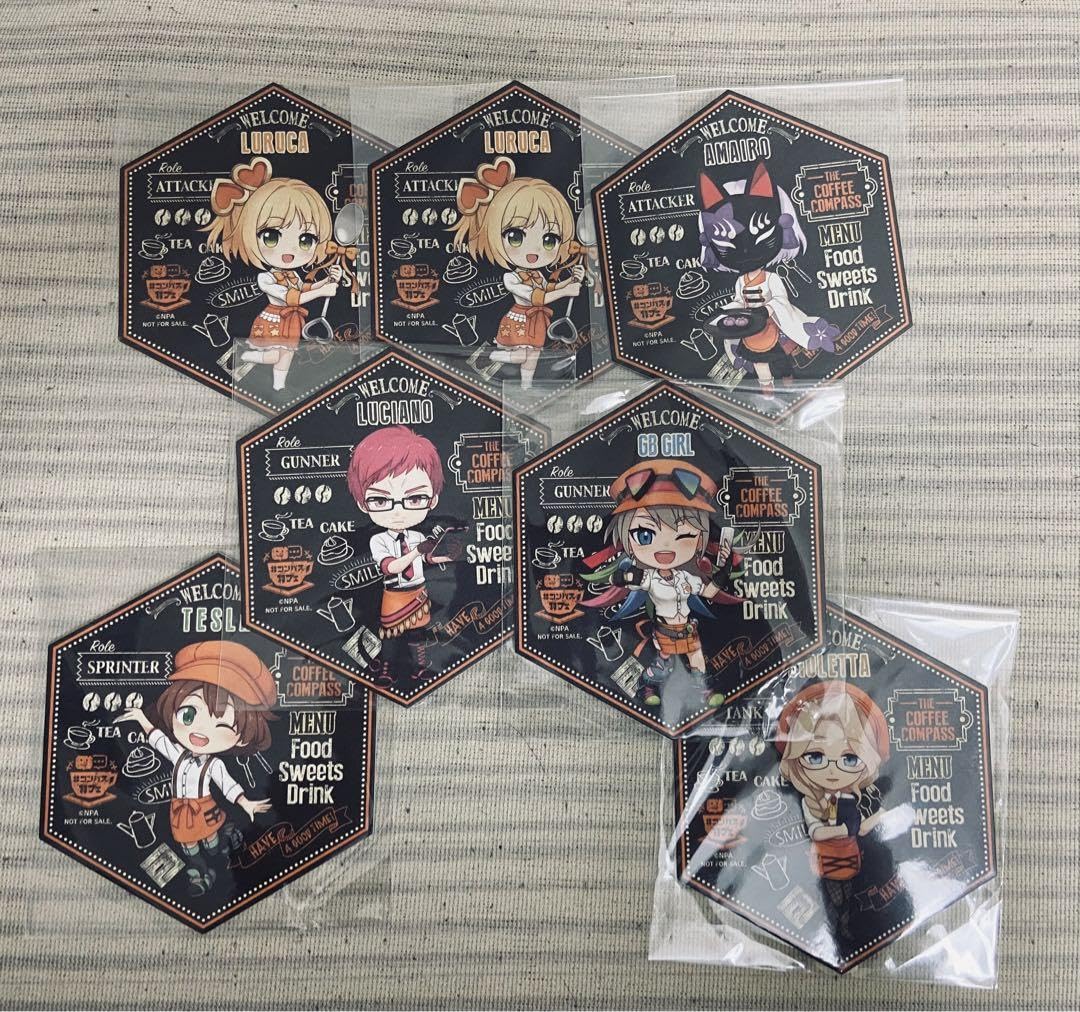 #コンパス コンパスカフェ 宝石コースター ステリア 9枚 ステリアのコースターと店内パネルが4/15（金）より登場！