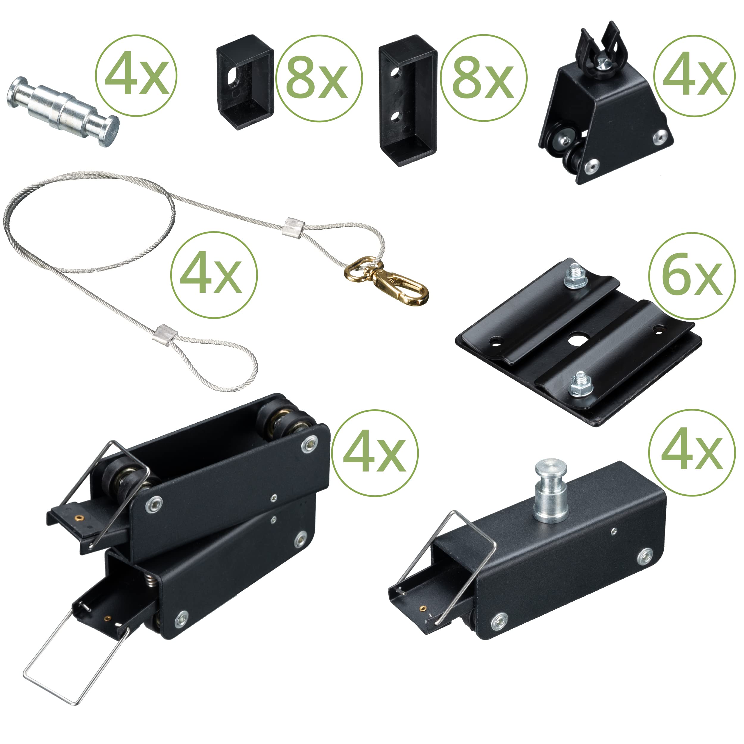 Bresser CR-1 Sistema de raíles de Techo para Estudio fotográfico 3 x 3 m con pantógrafos