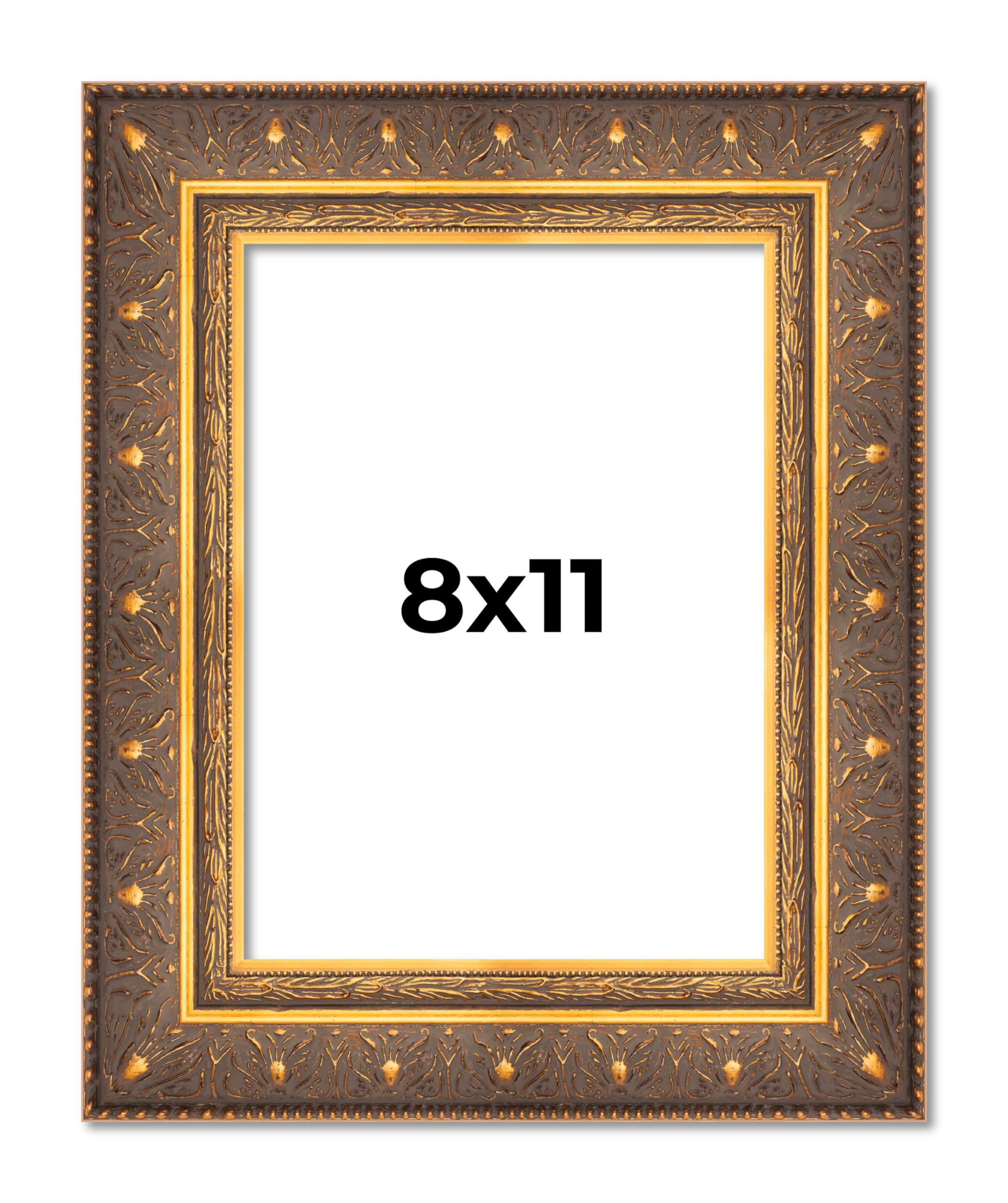 Amazon.com - 8x11 Frame Gold Ornate Beaded Vintage Floral Solid