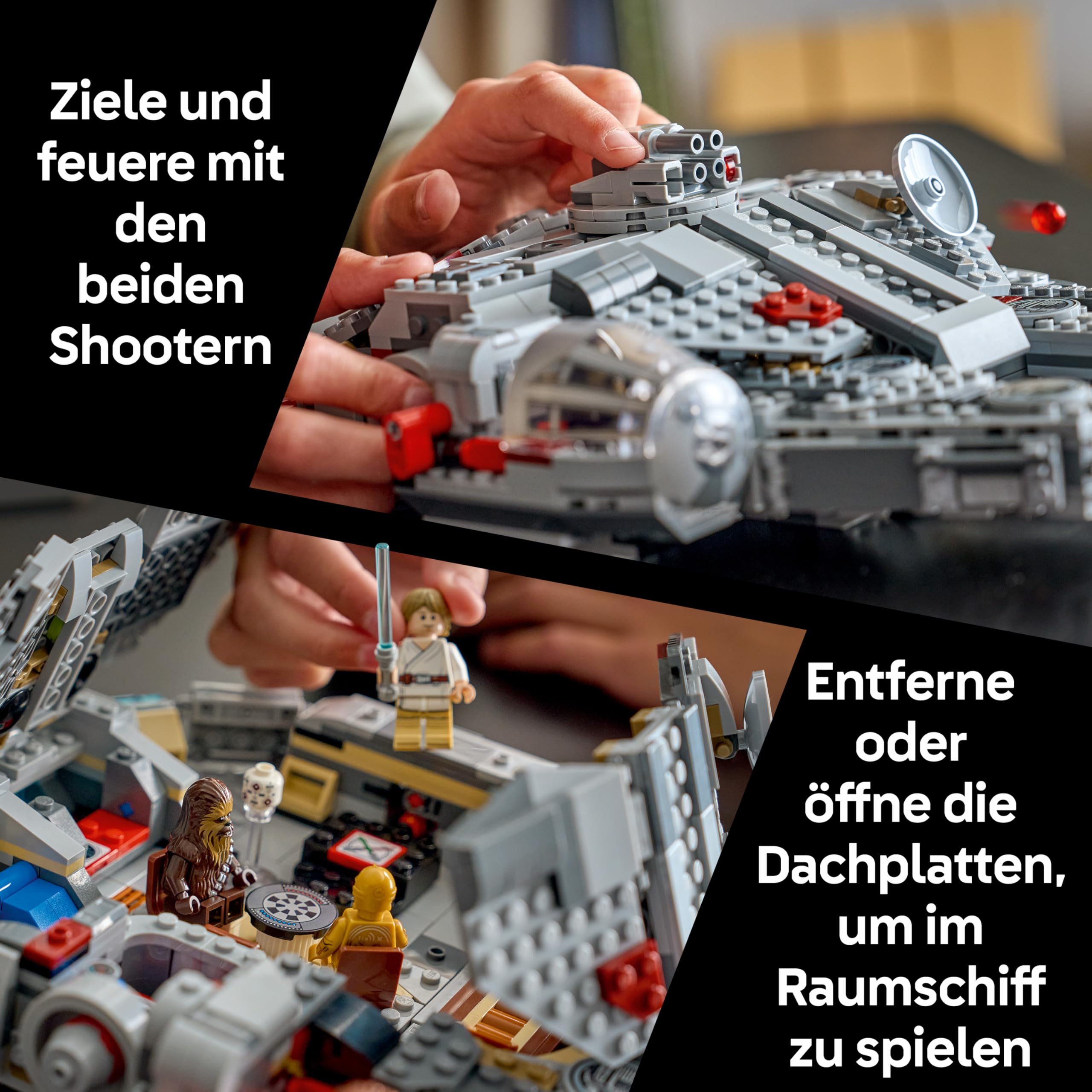 LEGO Star Wars 75426 SMART Play: Millennium Falke Modell - Kompatibles Interaktives Spielzeug inkl. 4 SMART Tags und 4 Minifiguren - Geschenkidee für Jungen und Mädchen ab 9 Jahren und erwachsene Fans