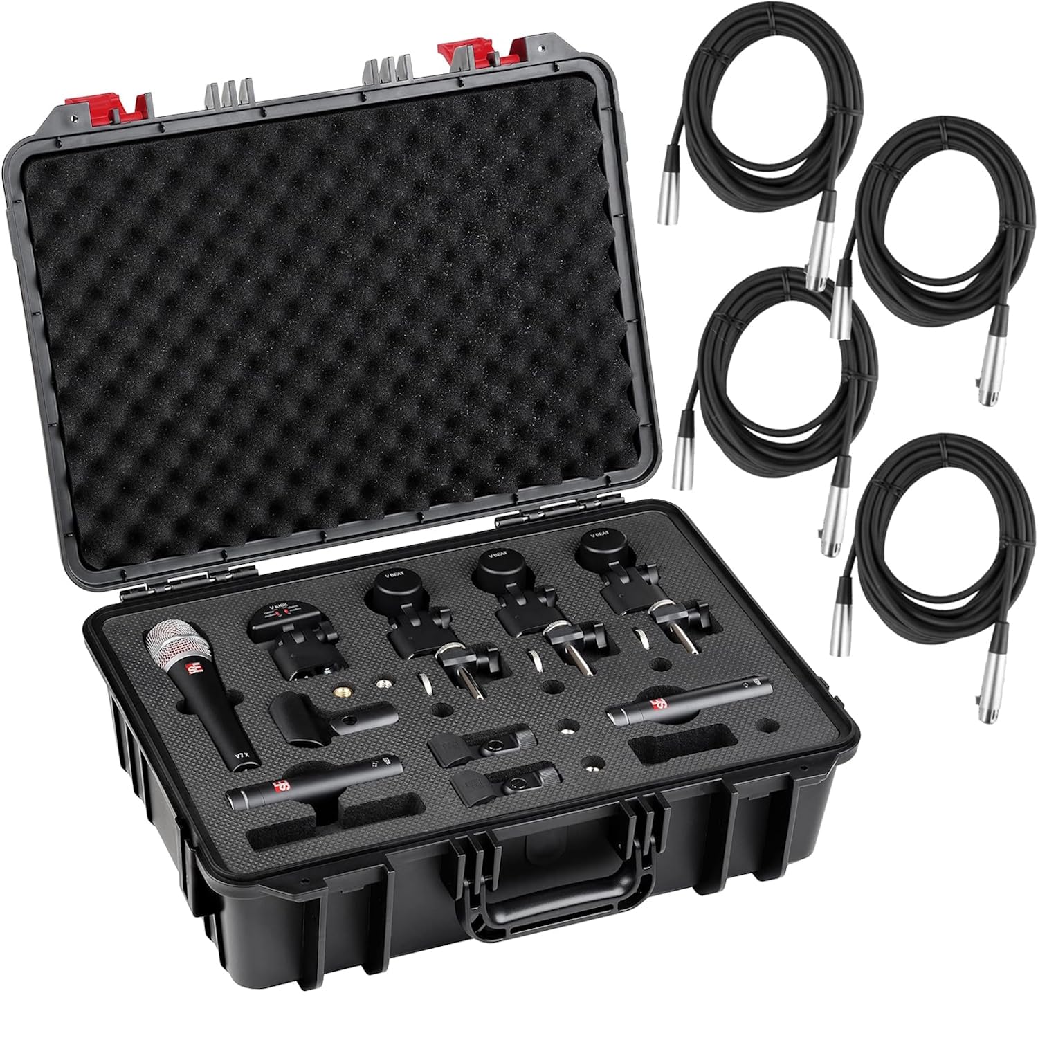 sE Electronics V Pack Arena Drum Microphone Package - Bundle with 4 20ft XLR Cables