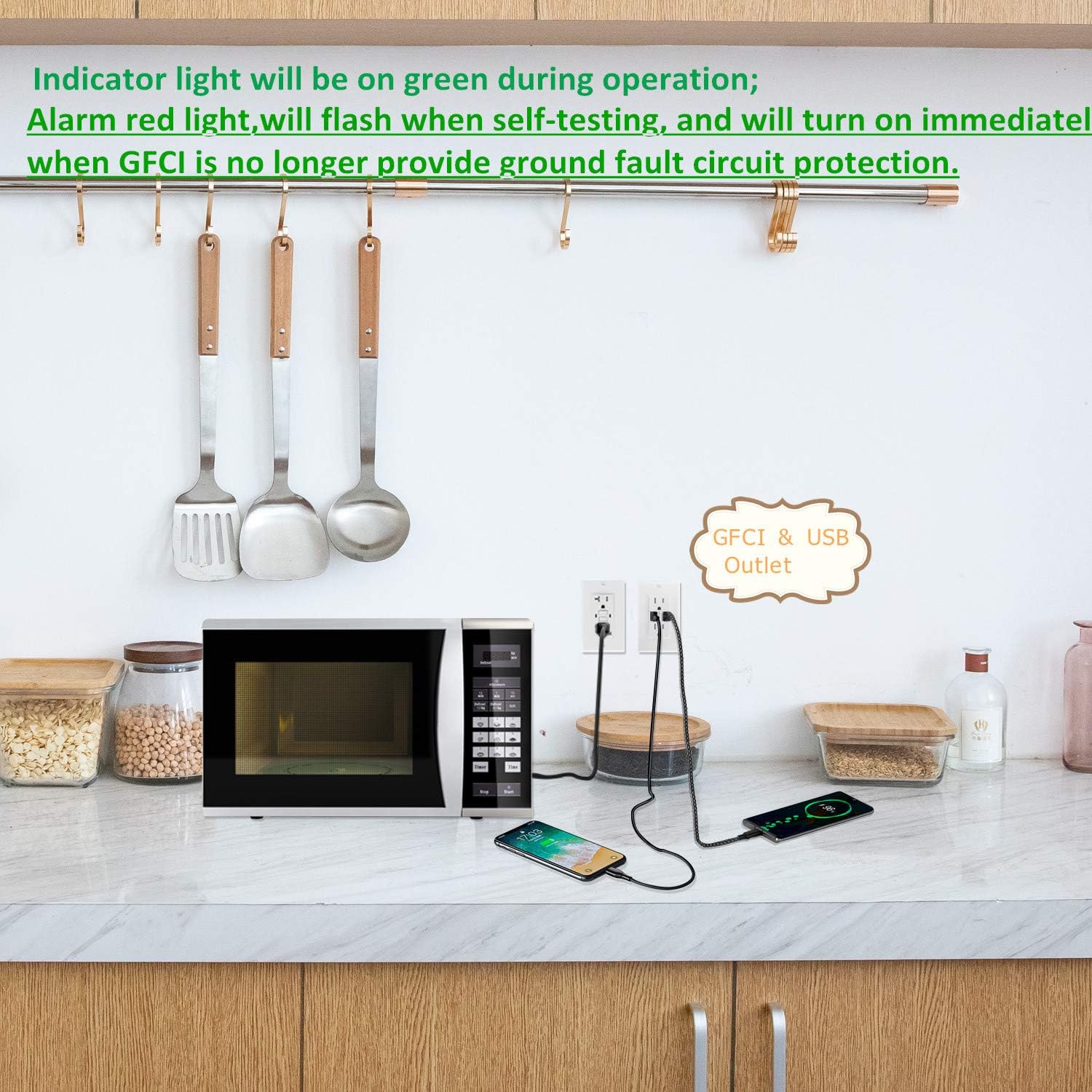Suреr Sаlе 🛒 GFCI Outlet 20 Amp, 10 Pack GUKIBO Tamper-Resistant GFCI Receptacle with 2 LED Indicators, UL-listed GFCI Self-Test Receptacle Outlet, Ground Fault Circuit Interrupter with Auto-Test Function Lоwеѕt Prісе GFCI Outlet 20 Amp, 10 Pack GUKIBO Tamper-Resistant GFCI Receptacle with 2 LED Indicators, UL-listed GFCI Self-Test Receptacle Outlet, Ground Fault Circuit Interrupter with Auto-Test Function