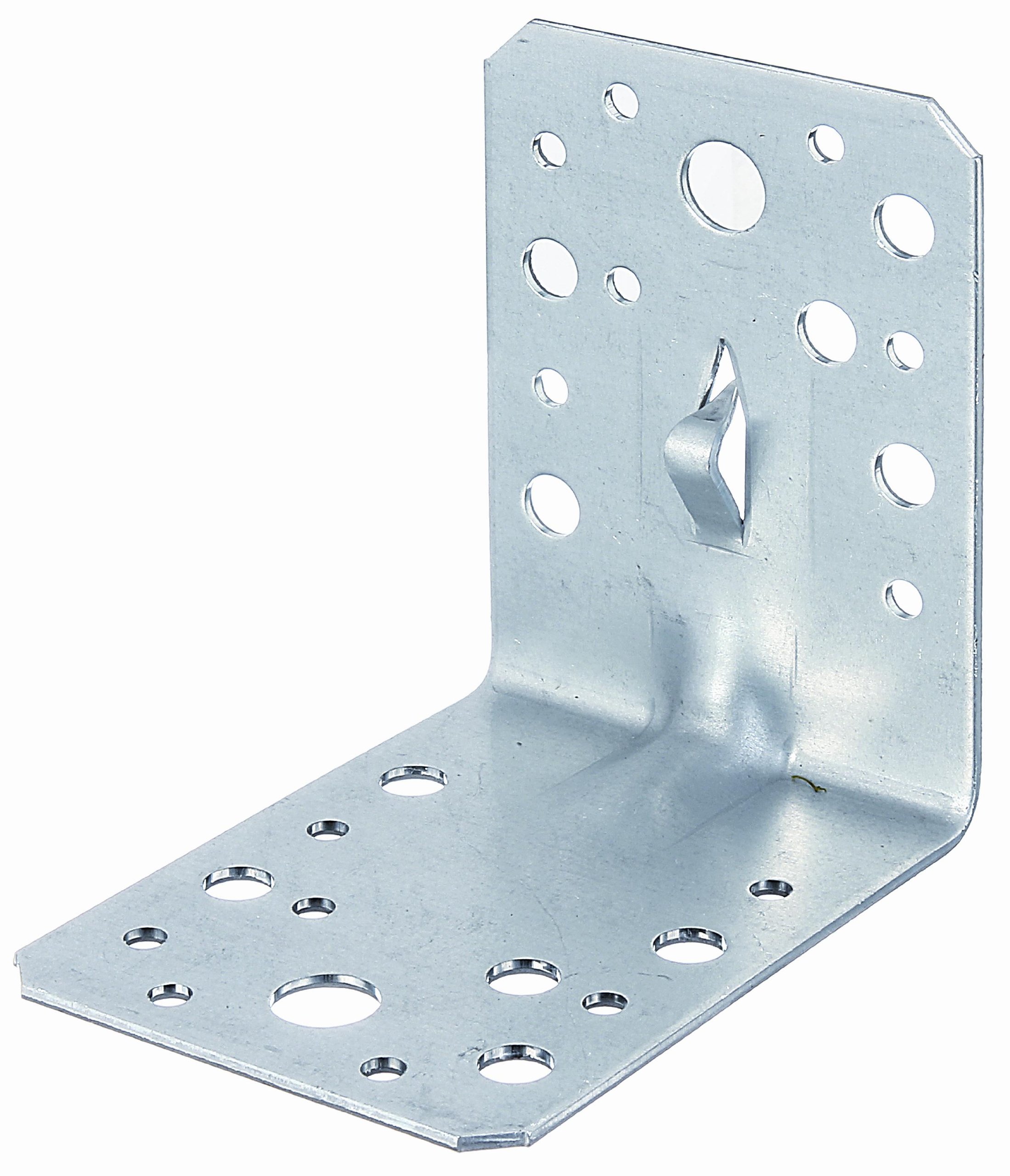 GAH-Alberts 339814 Winkelverbinder mit Sicke und Fixierkralle zum Einschlagen, sendzimirverzinkt, 90 x 90 x 65 mm / 25 Stück