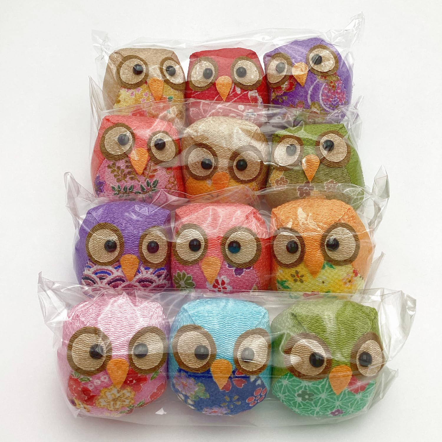 Kyoyu Crepe Yuzen Owl Hand Ladle, Small, Set of 12, Approx. 2.0 x 2.2 x 1.8 inches (5 x 5.5 x 4.5 cm), Assorted Colors and Patterns : Home & Kitchen