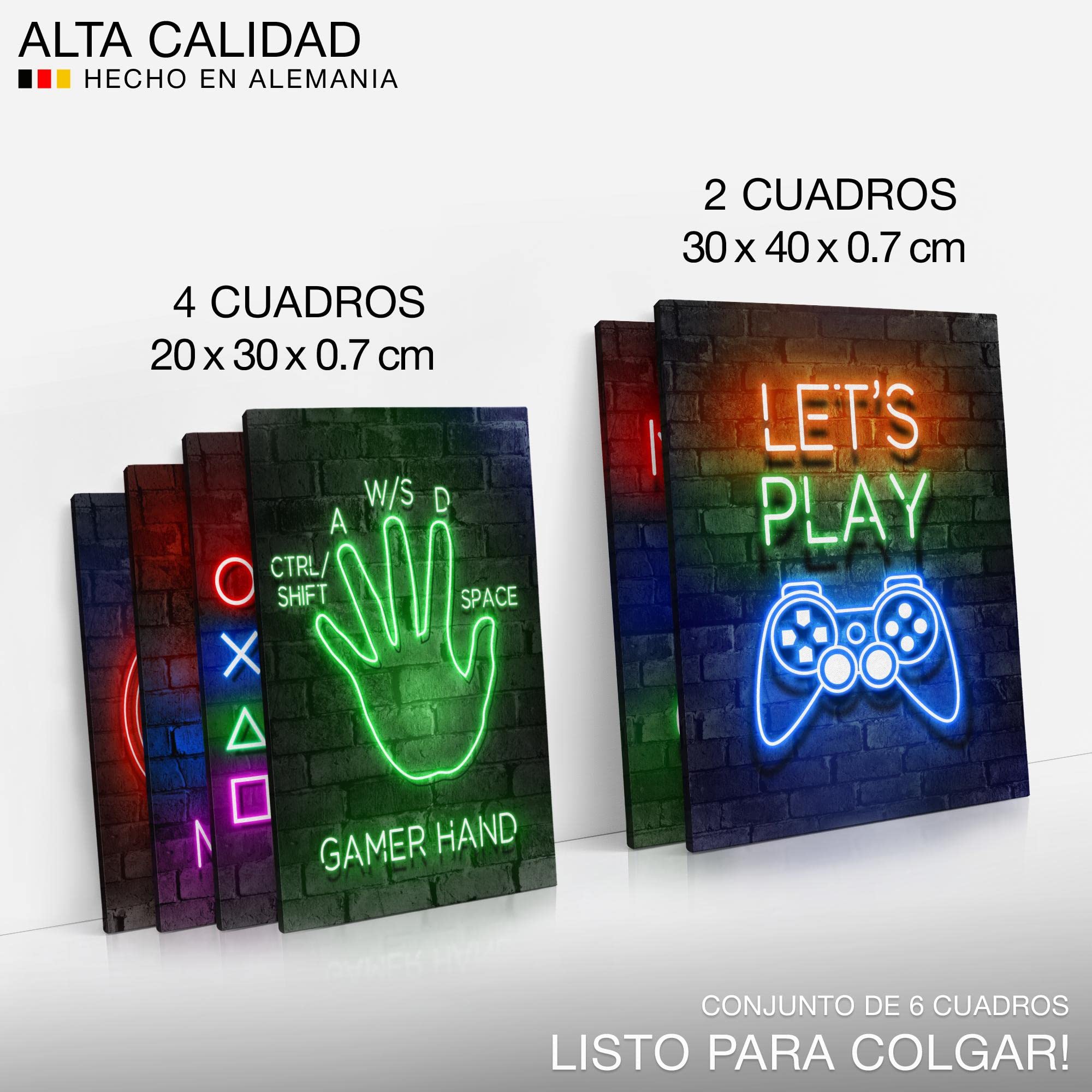 Novart Cuadros Game Console Gamer - CON ESTILO, SIN NECESIDAD DE MARCO - Moderne Collage Vistoso - Nursery Boy adolescente - N005263a