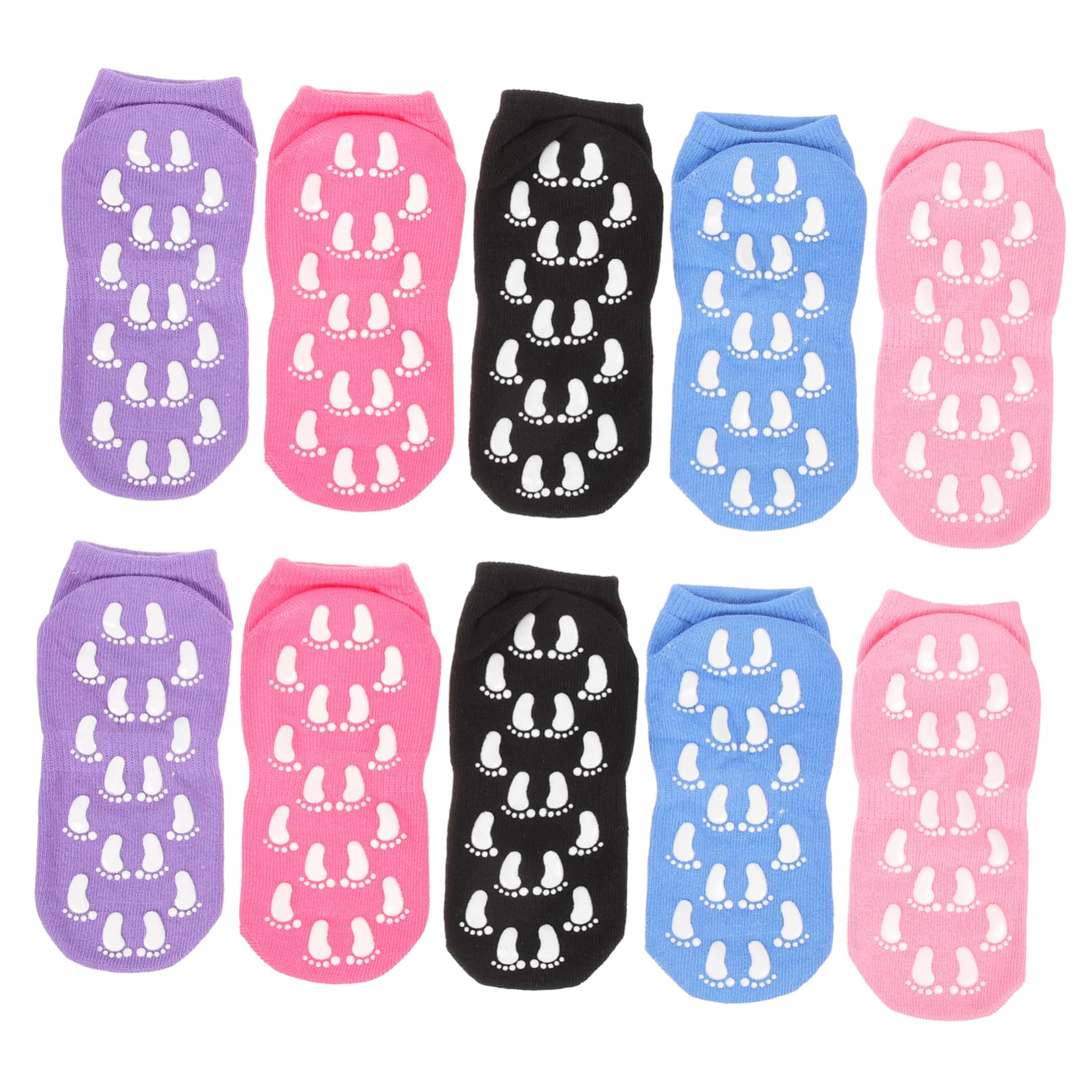 Toyvian Calcetines Antideslizantes Mujer Elástico Dedo del Pie Tobillo Medias Apretones Adaptar Calcetines De Yoga Antideslizantes Calcetines De Yoga con Agarre Algodón