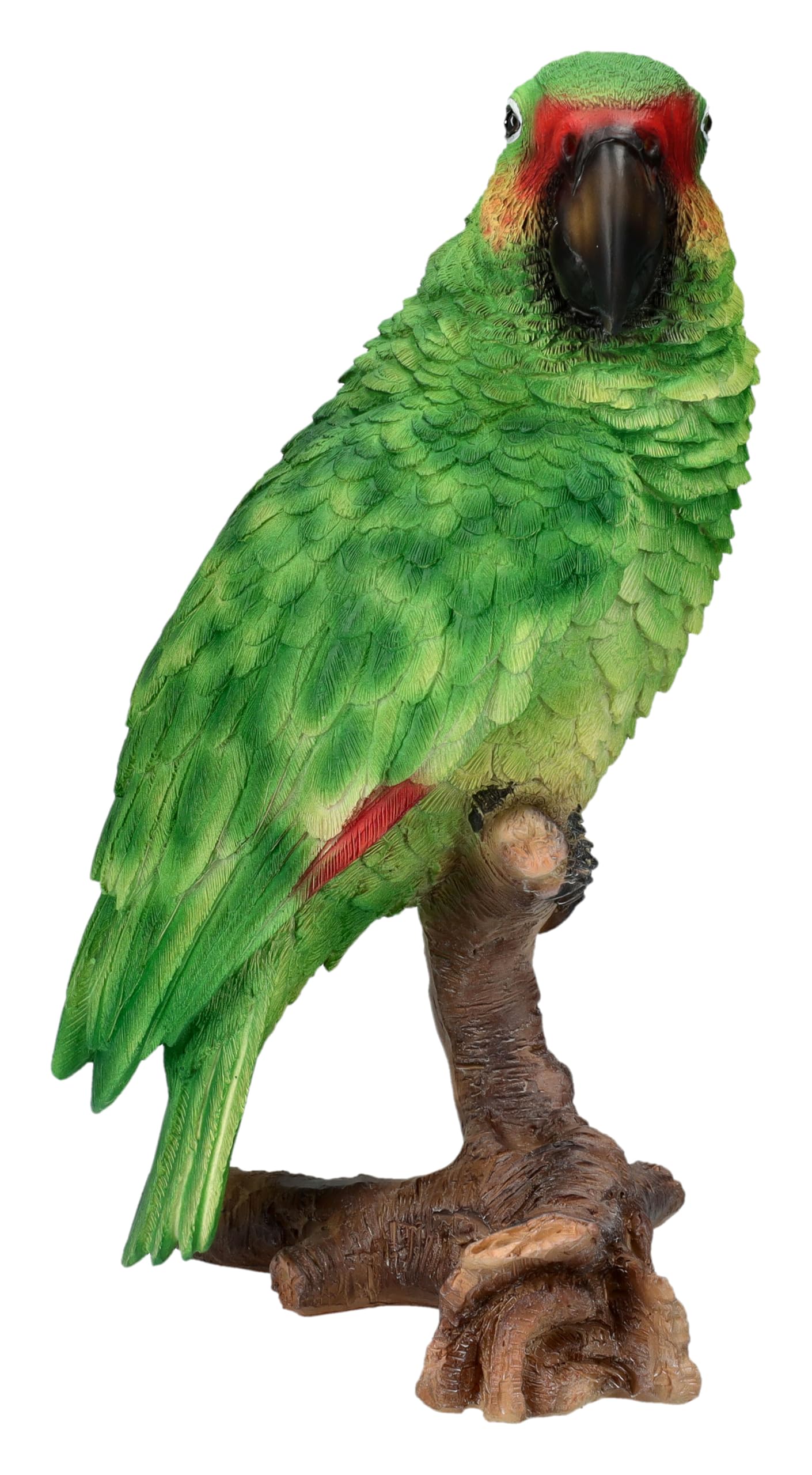 Figuren Shop GmbH Gartenfigur Grüner Papagei – lebensechte Papagei Dekofigur von HotAnt, exotische Tierfigur 22,5 cm