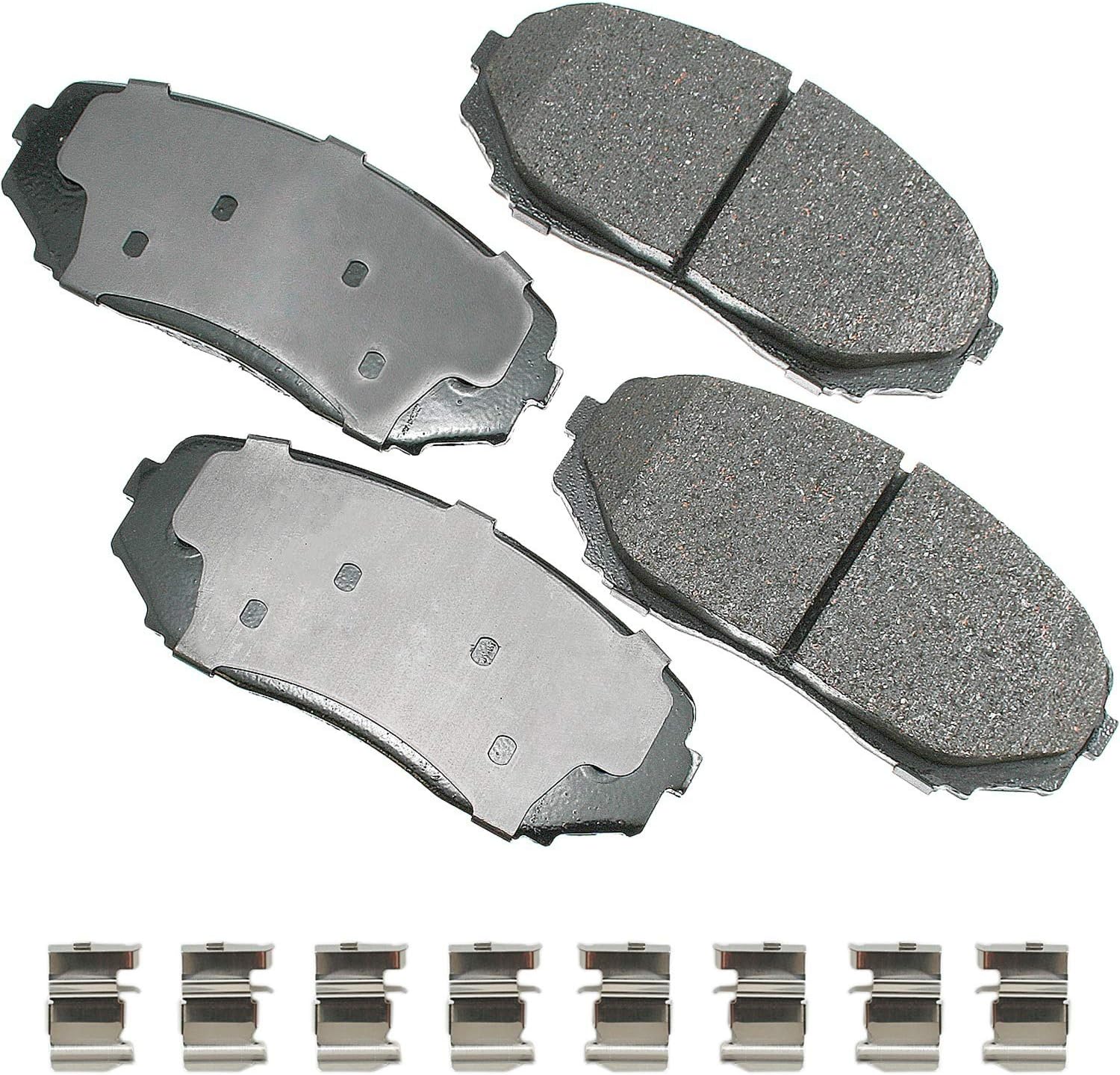 Akebono Brake Pad Set (ACT1258) , GREY Automotive