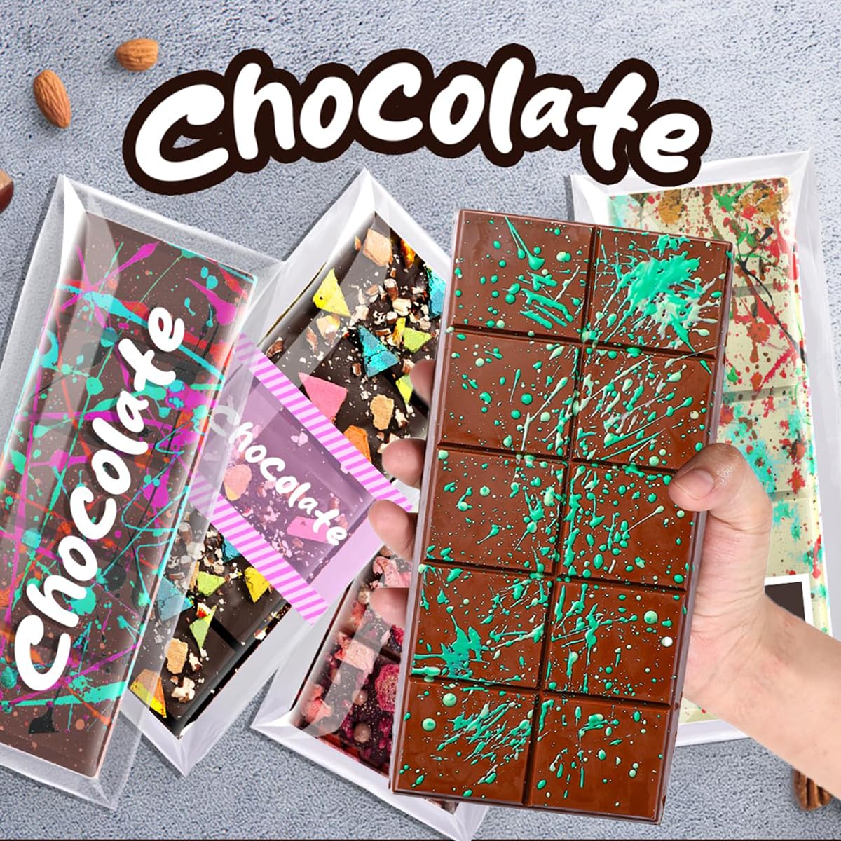 2 Stampo Per Cioccolatini In Silicone Alimentare, 10 Cavità Extra Profonde, Flessibili E Antiaderenti Per Cioccolato Dubai