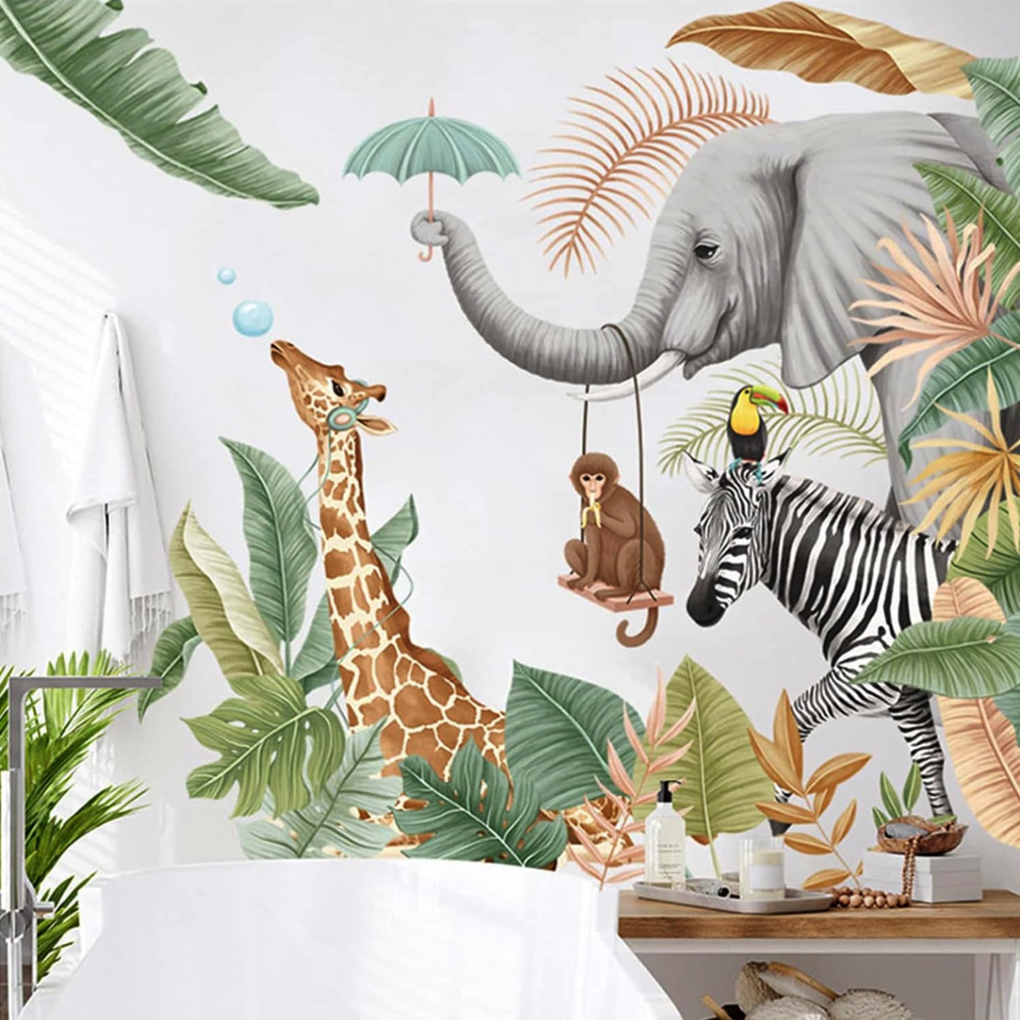 Xtore Cartoon Animal Pattern Wall Sticker for Decor | Beautiful Home Decor (Pack of 1, Multi)-image-8