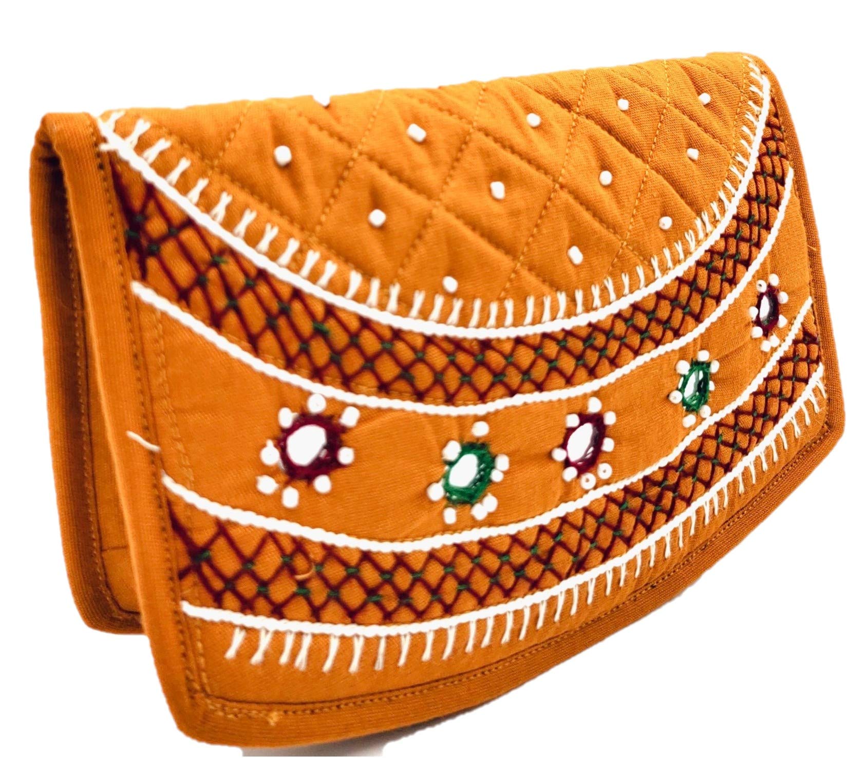 srishopify handicrafts Womens Small Handpurses Banjara hand Clutchs handmade Pouch(Small 6.5inch, Mirror Work Purse Beads Thread Mustard Yellow wallet) (B092DZL9HV) Amazon Price History, Amazon Price Tracker