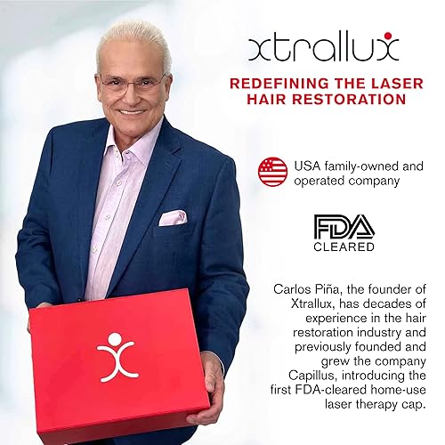 Miniatura 8 de Xtrallux Alpha Laser - Gorra de crecimiento del cabello con 136 láseres  Tiempo de tratamiento de 6 minutos para adelgazar el cabello  Tratamiento