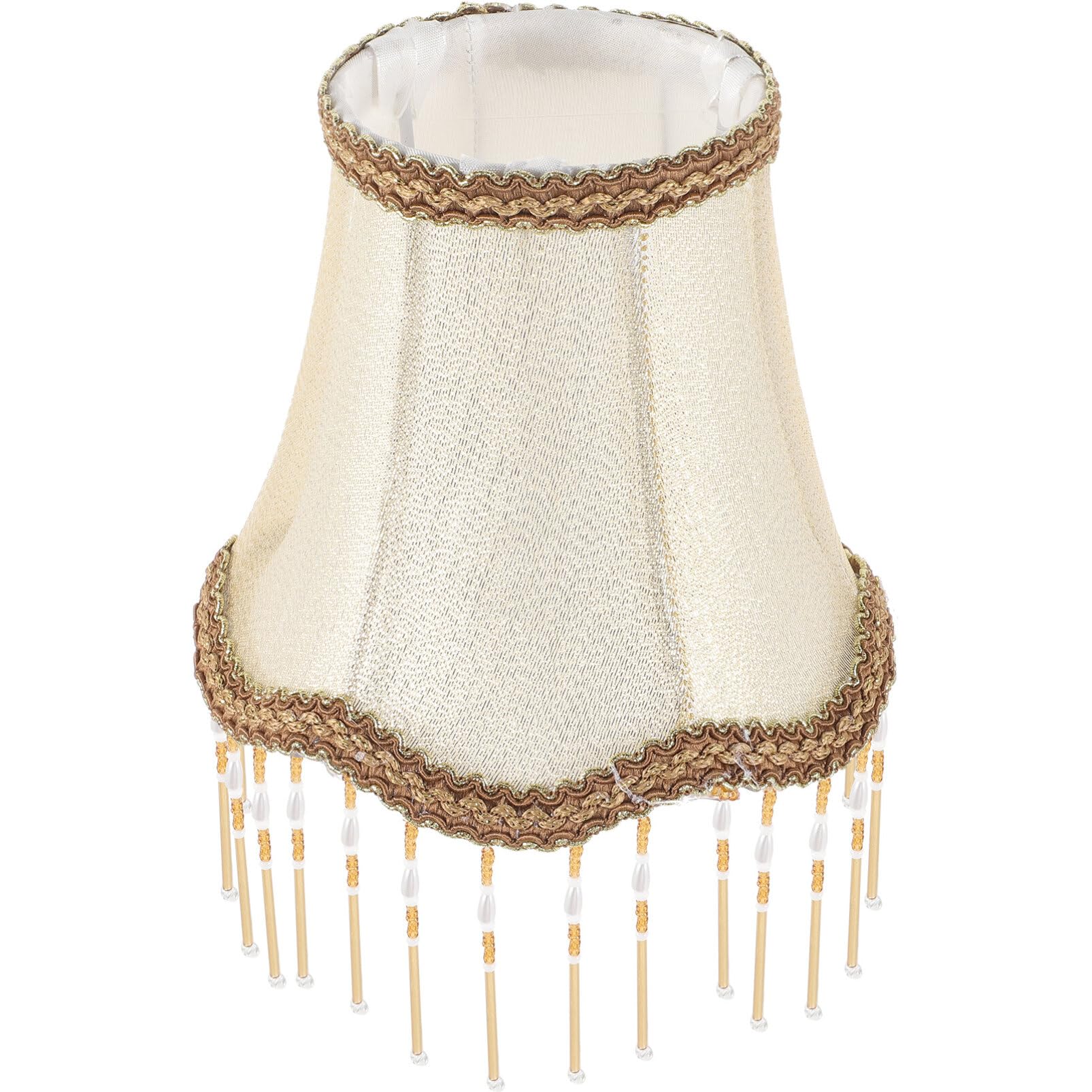 Lurrose Vintage Lamp Shade Fringe Lamp Cover Victorian Shade with Tassel for Pendant Table Floor, E14