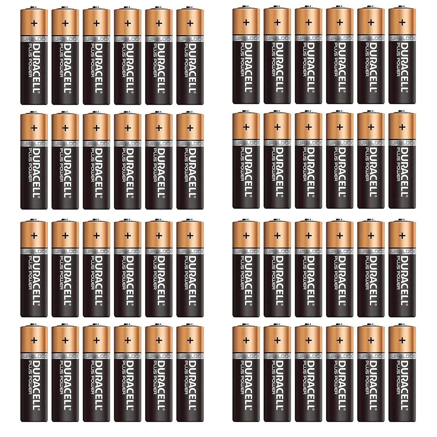 Duracell Plus Power (Duralock) Type de piles alcalines, Lot de 48 (Plastique) AA