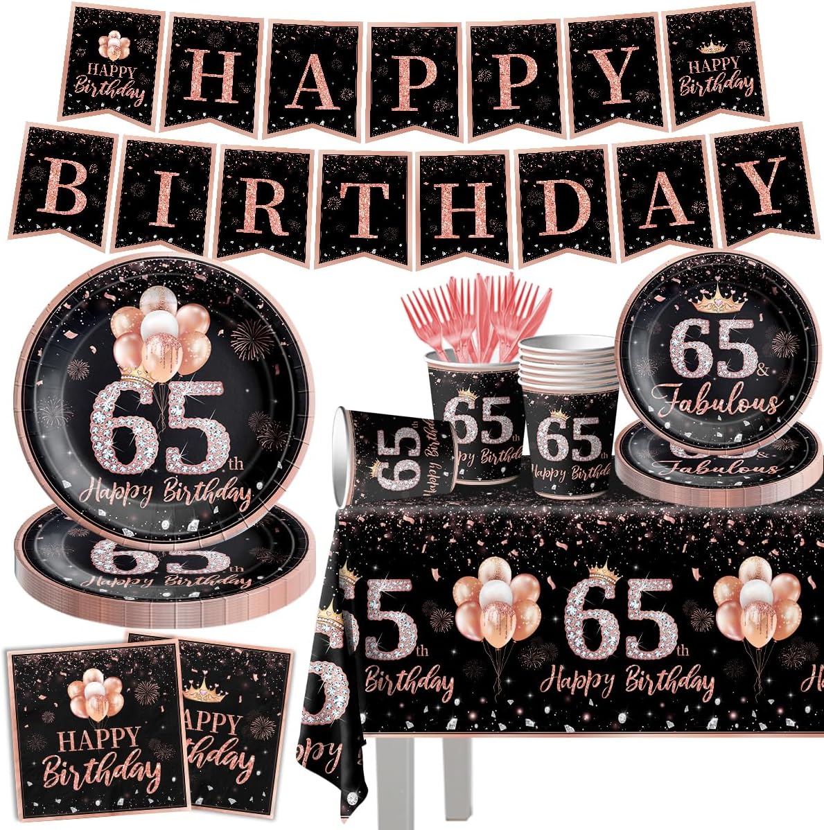 96 Pcs 65th Birthday Decorations For Men 65th Birthday - View #4