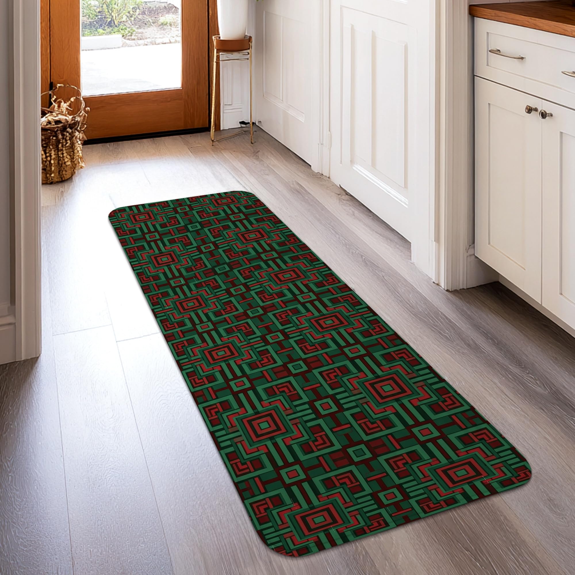Tapis de couloir à poils courts lavable et ultra absorbant pour buanderie