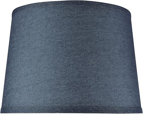 Miniatura 2 de Aspen Creative 32306A Pantalla de lámpara de construcción de araña con forma de imperio de tapa dura de transición en color azul lavado, 14 pulgadas