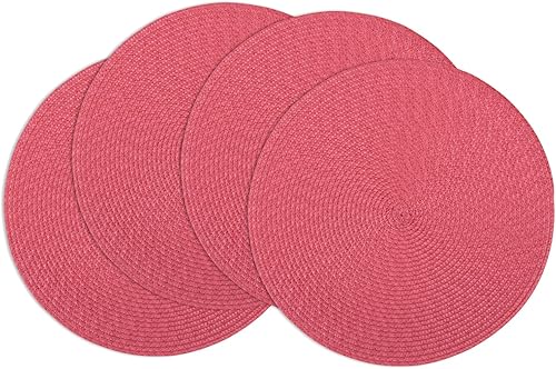 Miniatura 11 de Winknowl Juego de 6 manteles individuales redondos trenzados, lavables, resistentes al calor, para mesas de cocina, comedor, manteles individuales