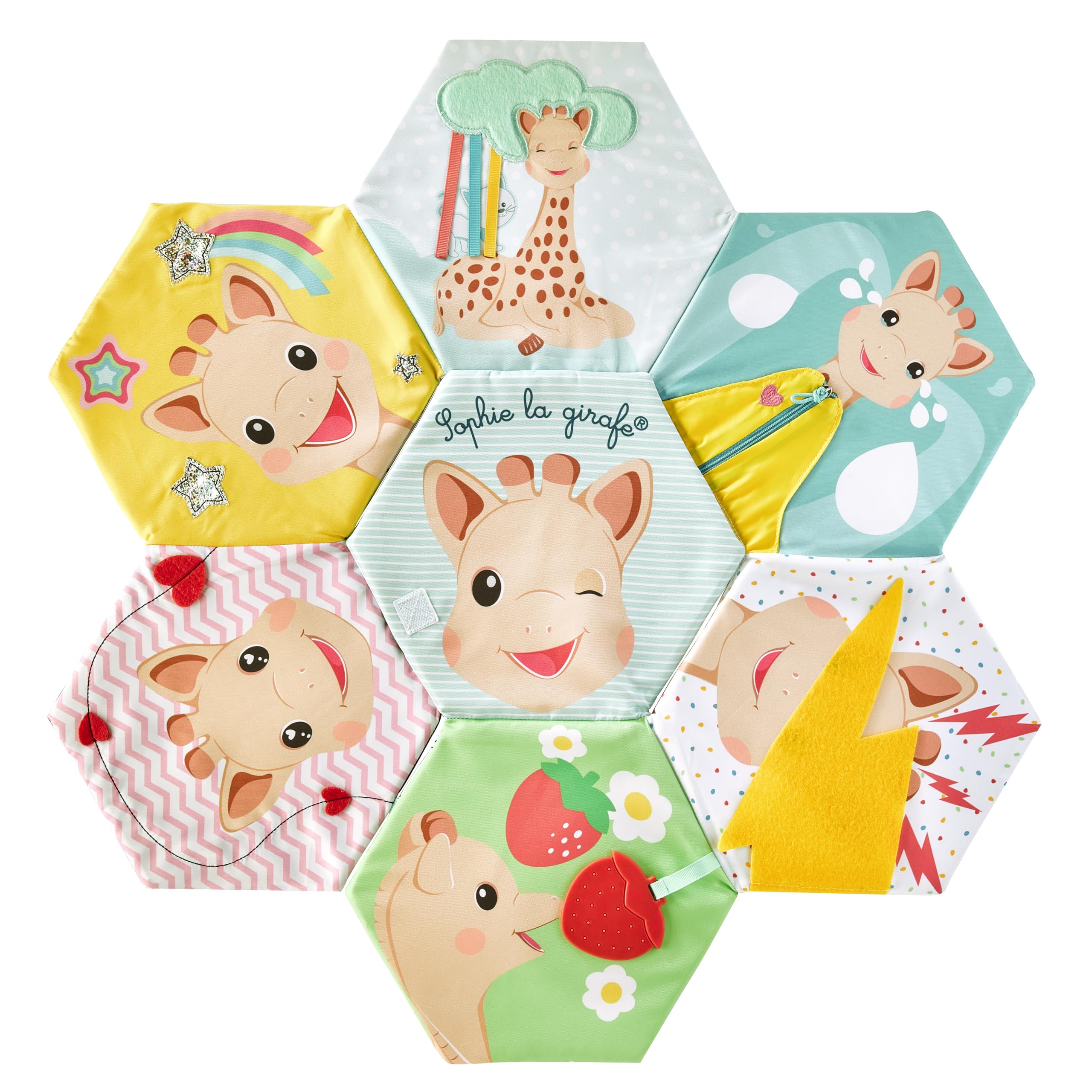 Sophie la Girafe – Libro Tappeto di risveglio per Bambini – Libro sensoriale e Tappeto di attività per Il risveglio e la Scoperta – da 3 Mesi