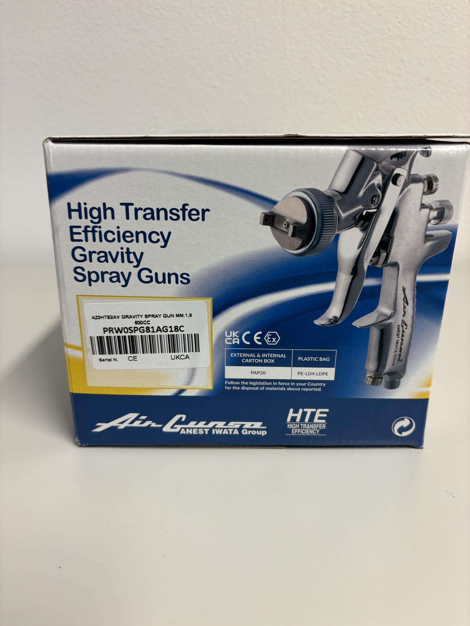 ANEST IWATA PISTOLA A SPRUZZO AZ3 HTE 2 UGELLO 1,8 AEROGRAFO PROFESSIONALE