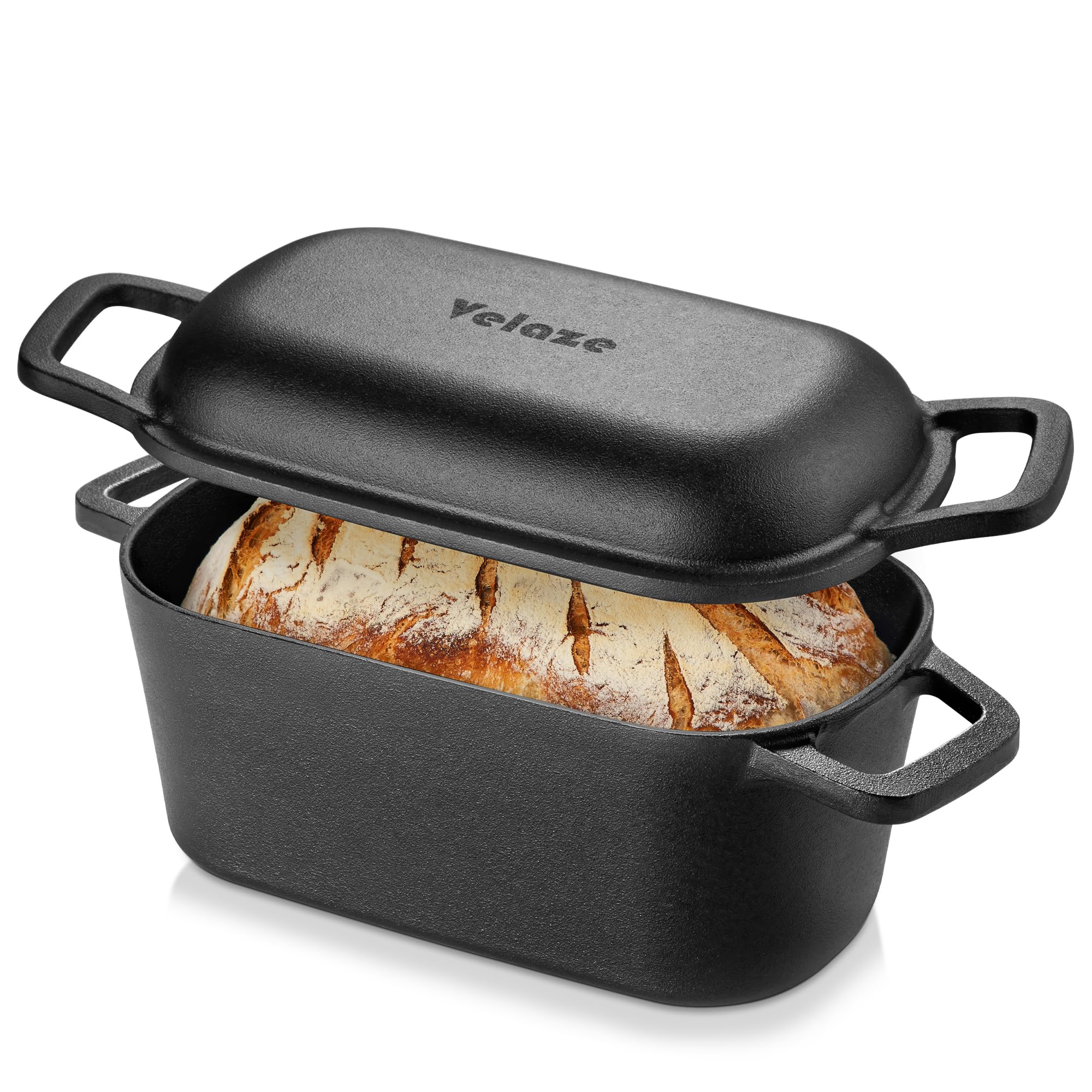 50% Off Velaze 3.6QT Cast Iron Dutch Oven for Bread