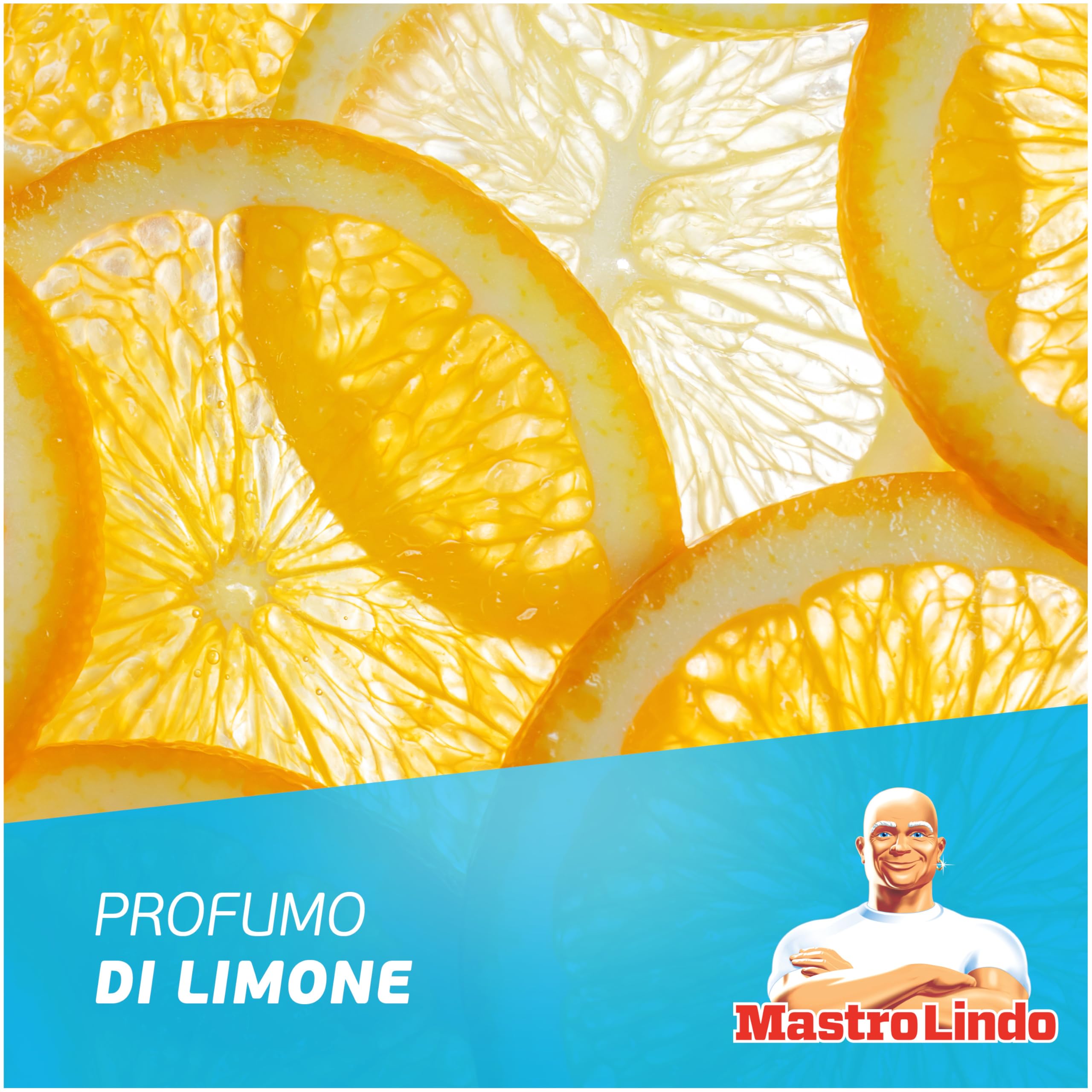 Mastro Lindo Liquido Detersivo Per Pavimenti Multiuso, 12 Confezioni (12 x 930ml), Profumo La Freschezza Dei Limoni Di Sicilia, Rimuove Fino Al 100% Di Sporco E Grasso