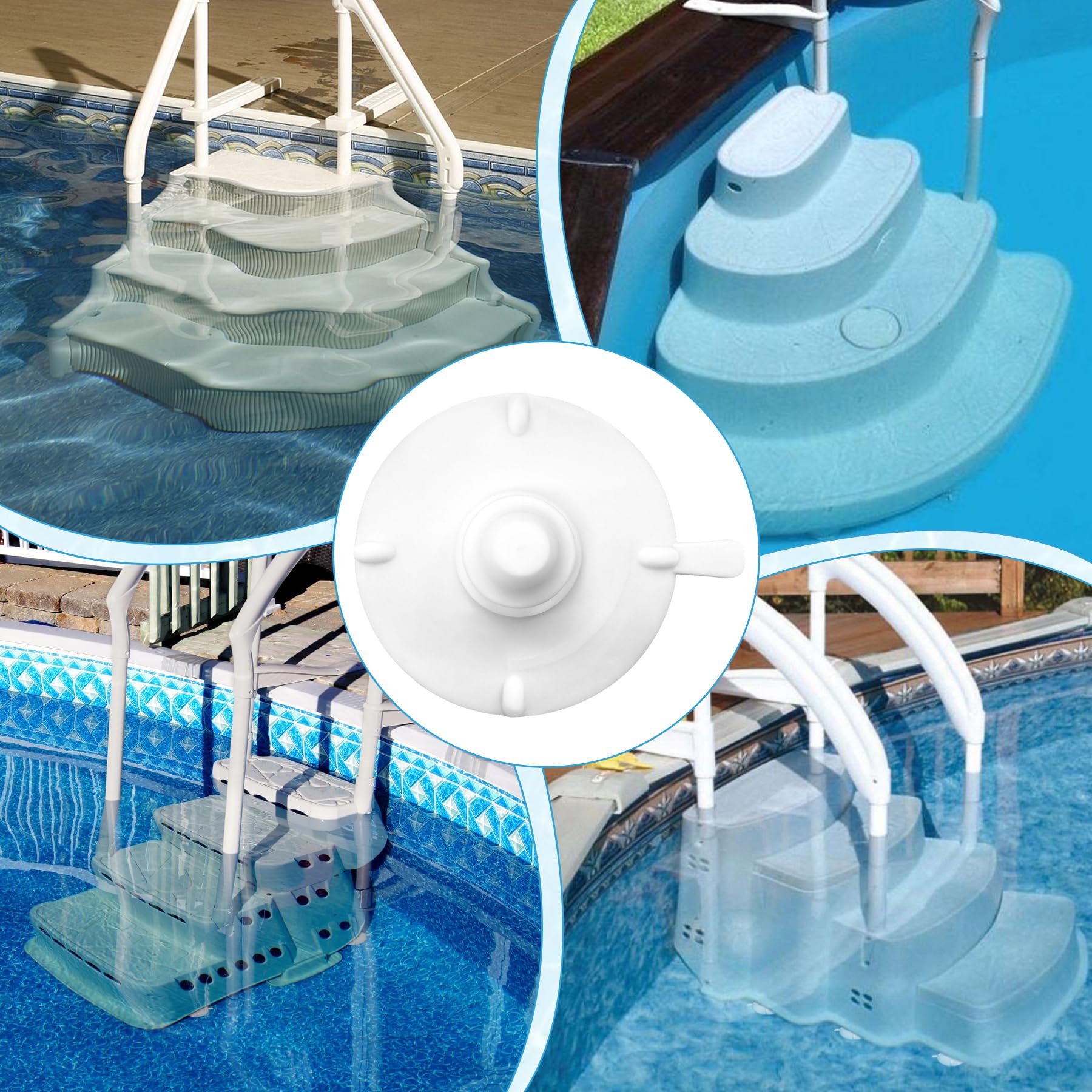 SuperDi Ersatz-Saugnäpfe für Innovaplas oberirdische Schwimmbadleiterstufen (4 Stück)