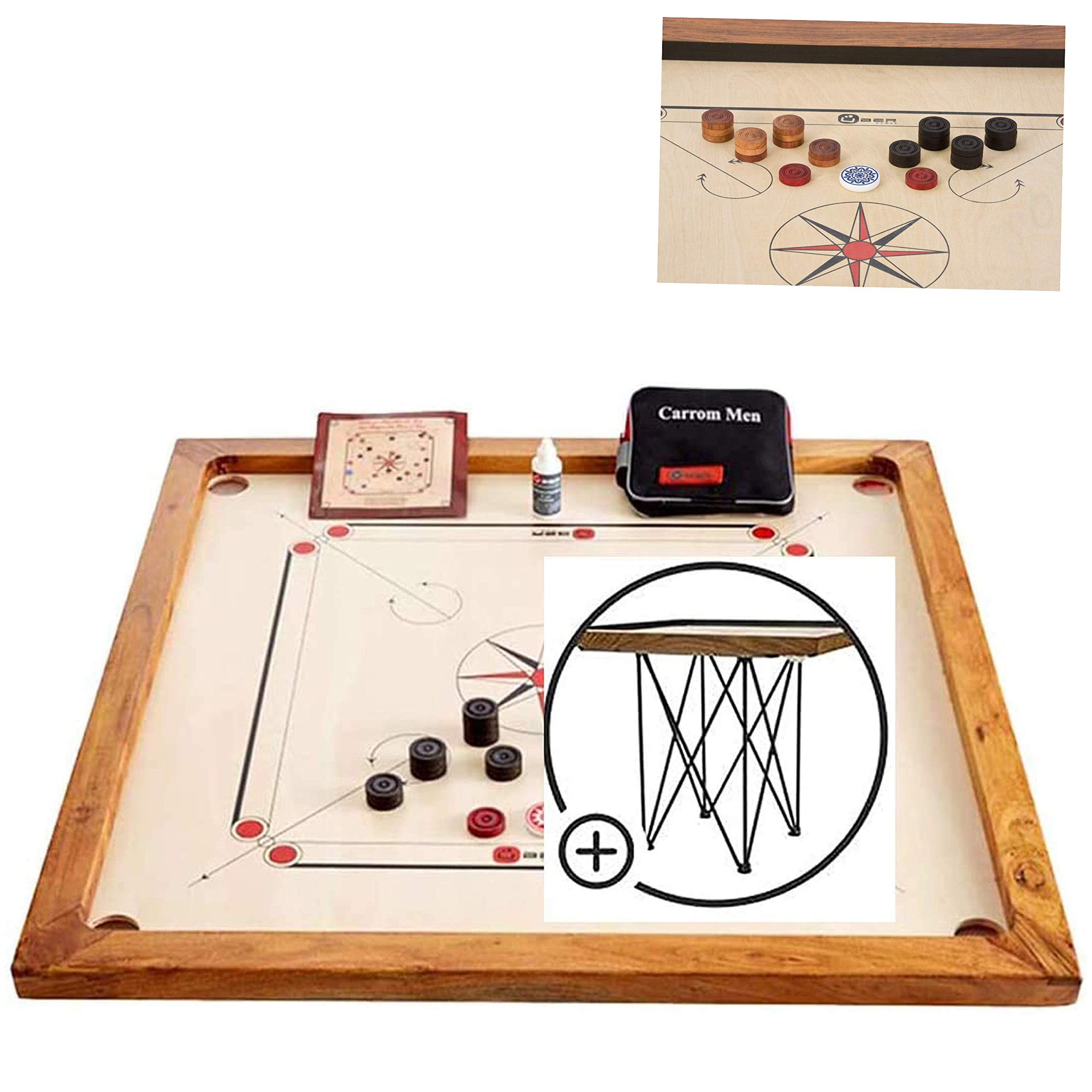木製Carrom Board キャロンボード Carrom Board Set oficjalny rozmiar 7 kg - 74 cm x 74 cm
