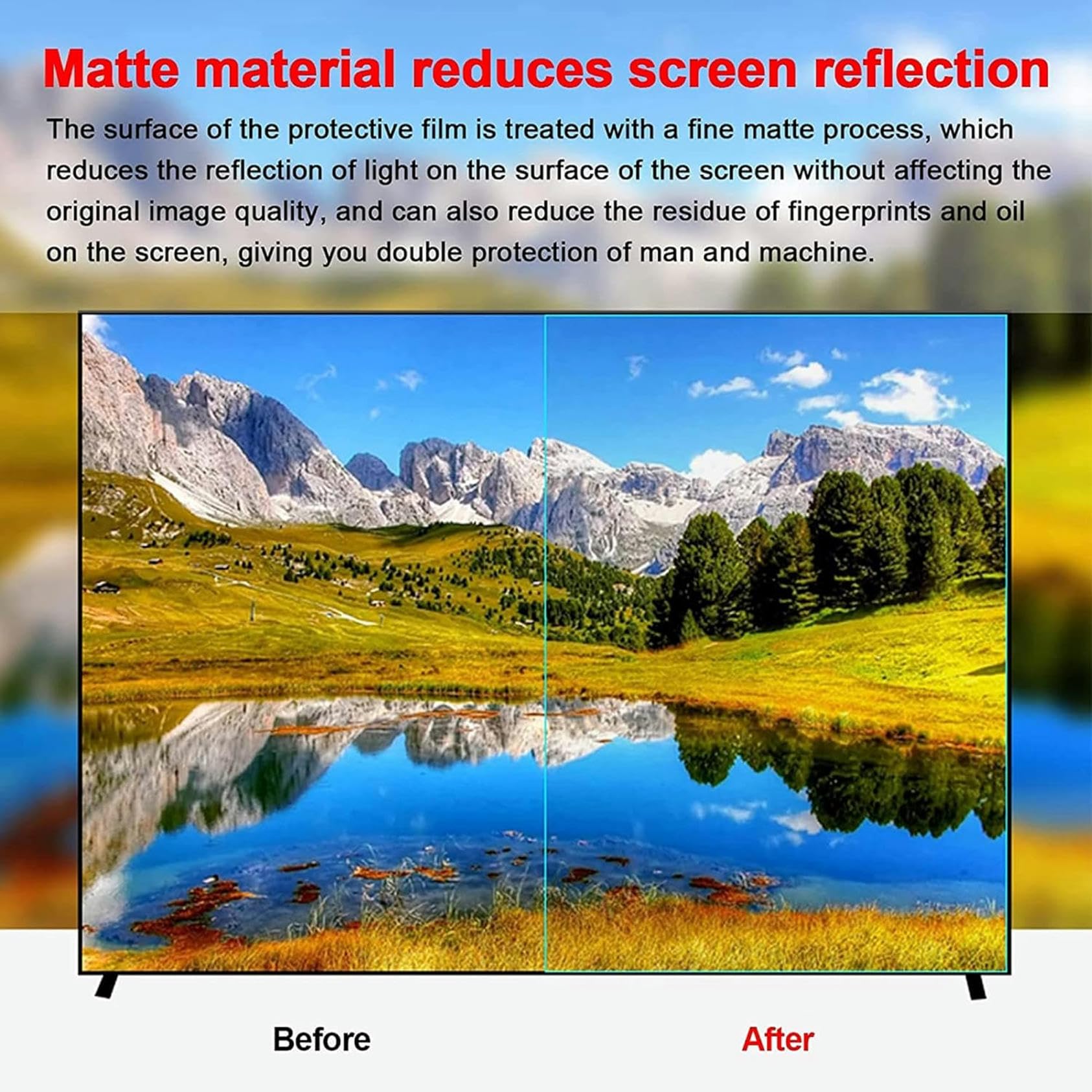 Protector De Pantalla para TV De 60 Pulgadas, Filtro De Pantalla Antiluz Azul/Antirreflejo Que Alivia La Fatiga Ocular para LCD, Led, OLED QLED 4K HDTV.