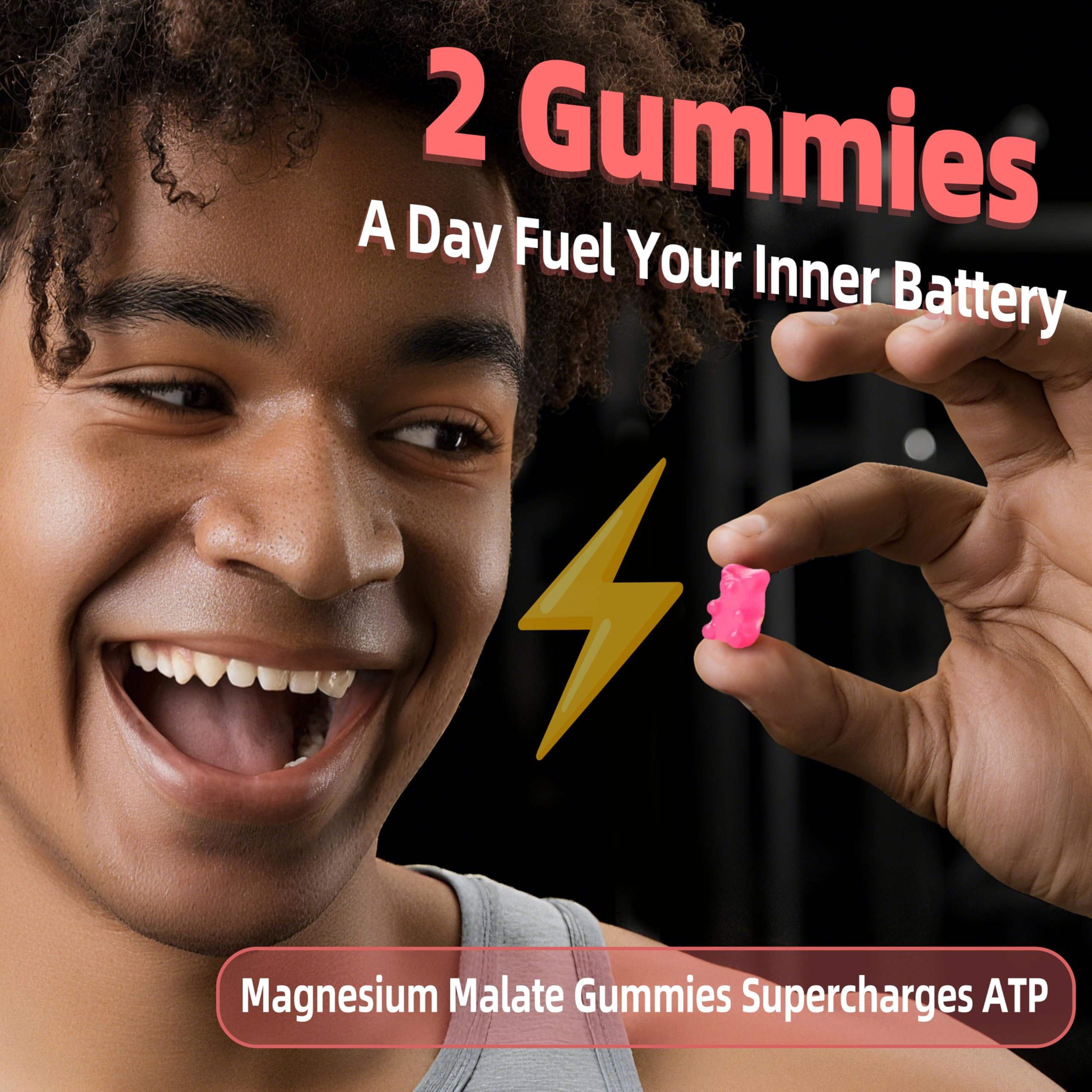 Magnesium Malate Gummies 1000mg with L-Theanine CoQ10 B6 60ct — Amazon image 7