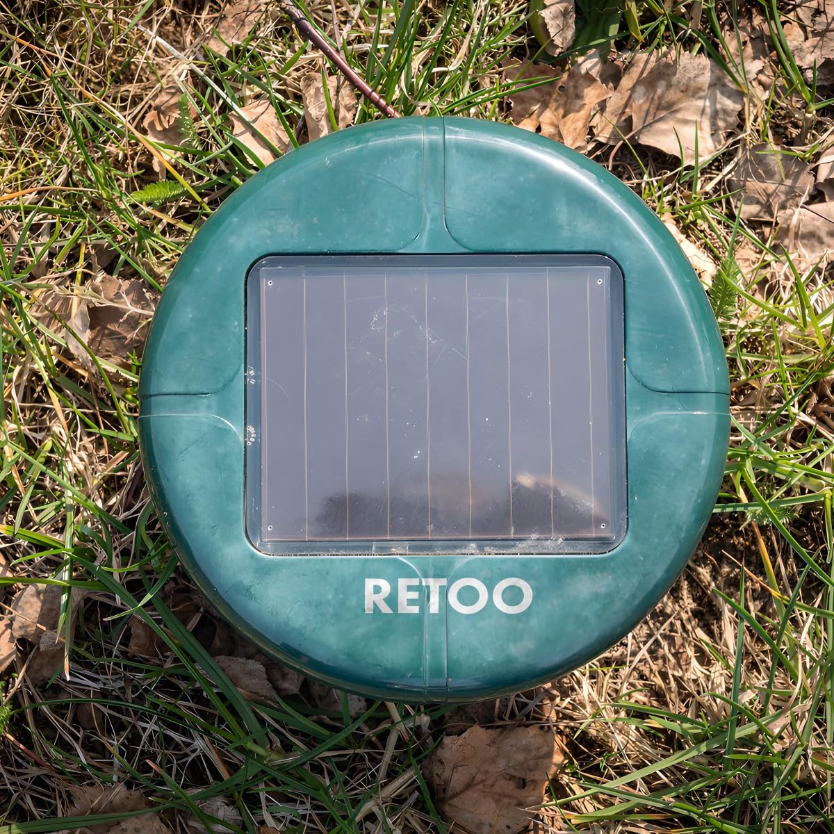Retoo Odstraszacz Kretów Solarny 2 Sztuki Środek Odstraszający Krety Norniki Ultradźwiękowy Wodoodporny Ochrona przed Kretami w Ogrodzie na Trawnikach
