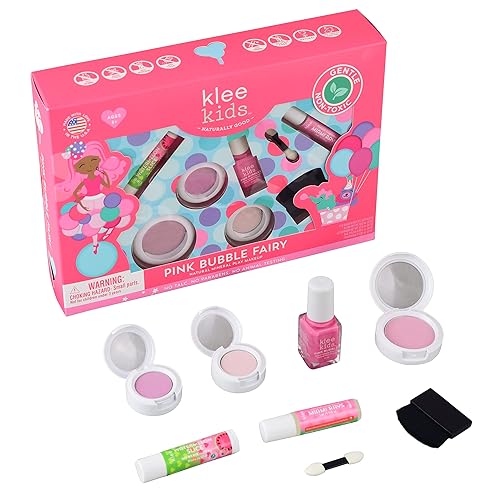 Miniatura 2 de Luna Star Naturals Klee Kids Deluxe Play - Kit de maquillaje suave y no tóxico. Fabricado en Estados Unidos (Hada burbuja rosada)